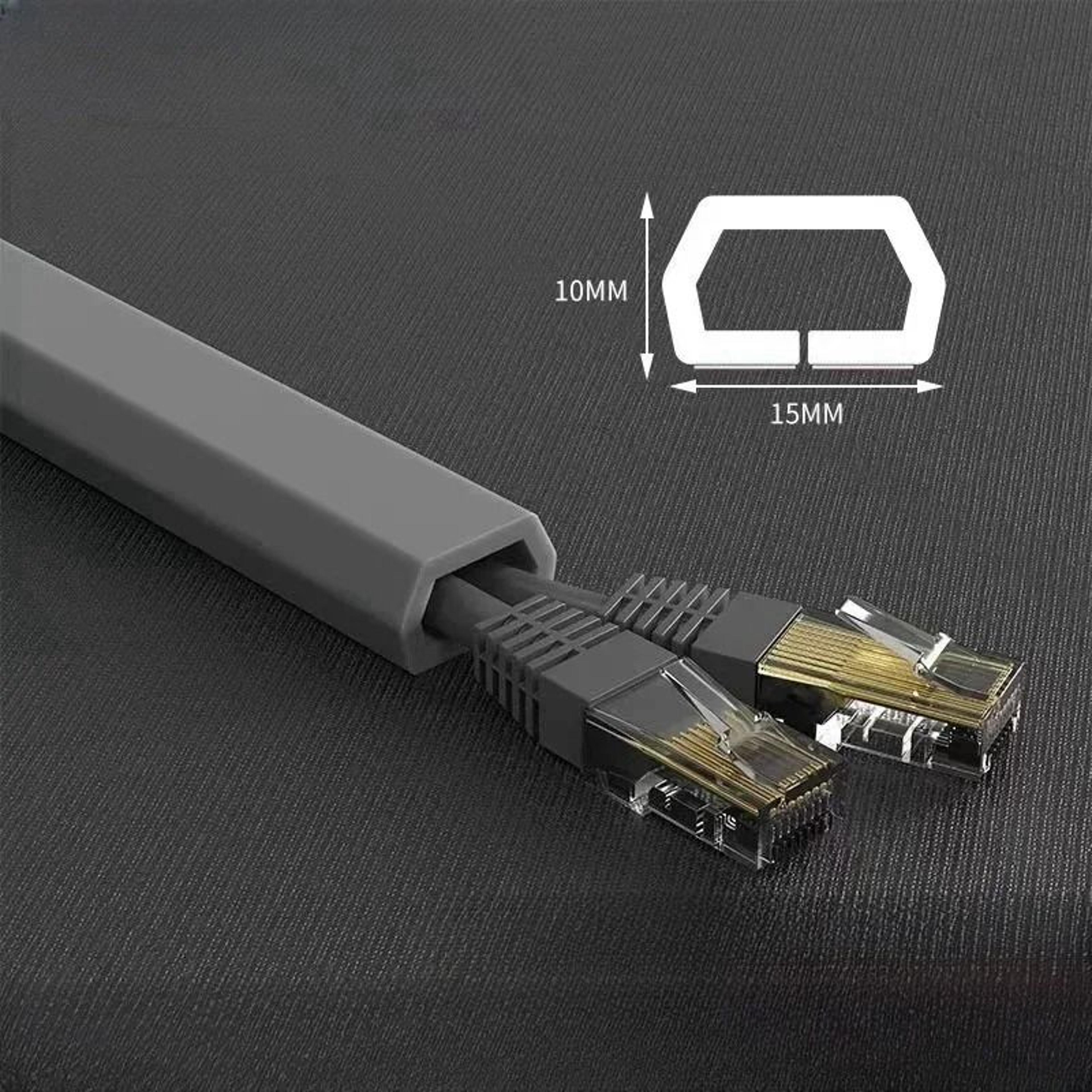 Flexible Cord Management Channel Adhesive Cable Raceway Cover 6