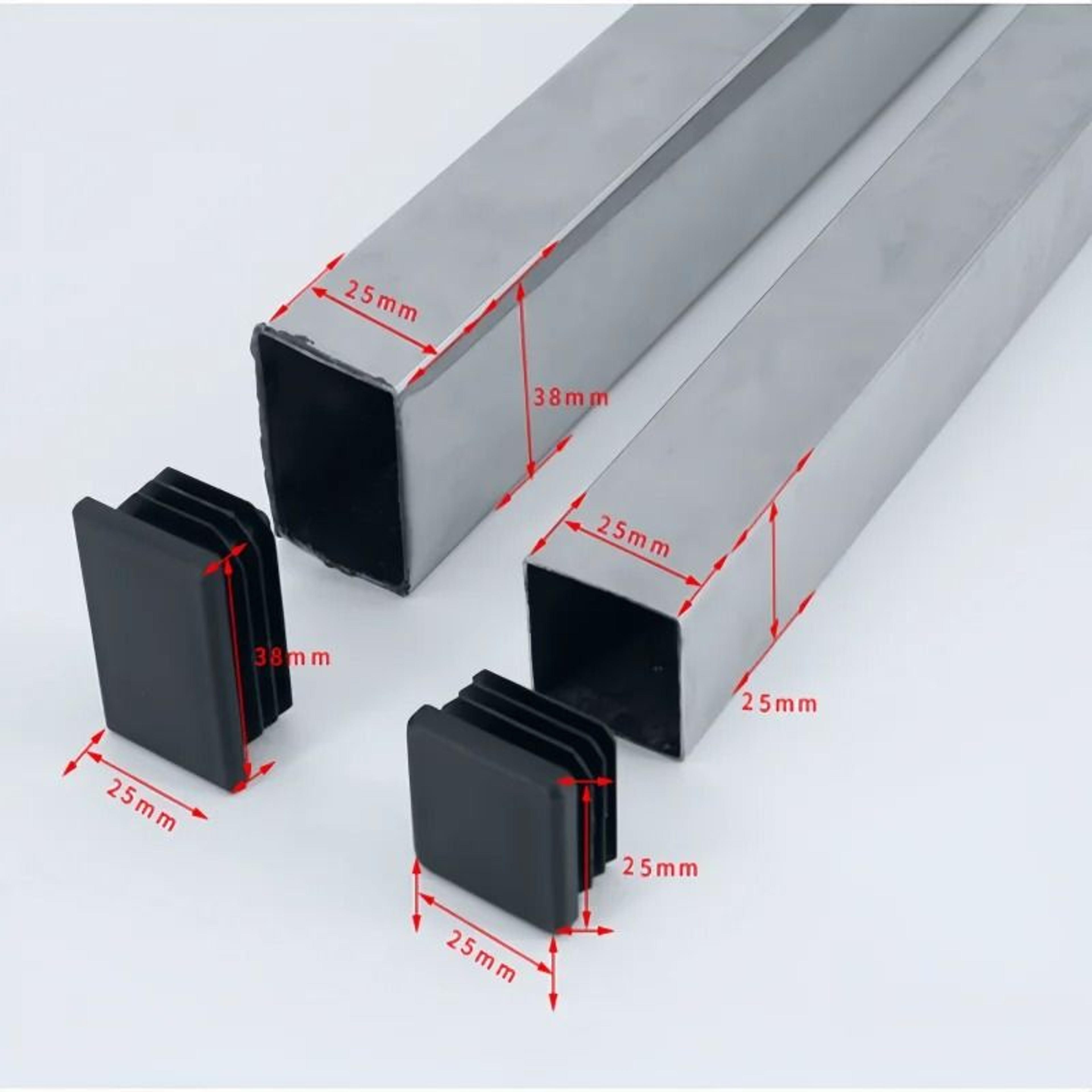 Plastic Square Tube End Caps For Chair Legs And Furniture Pipes 16 PCS 1