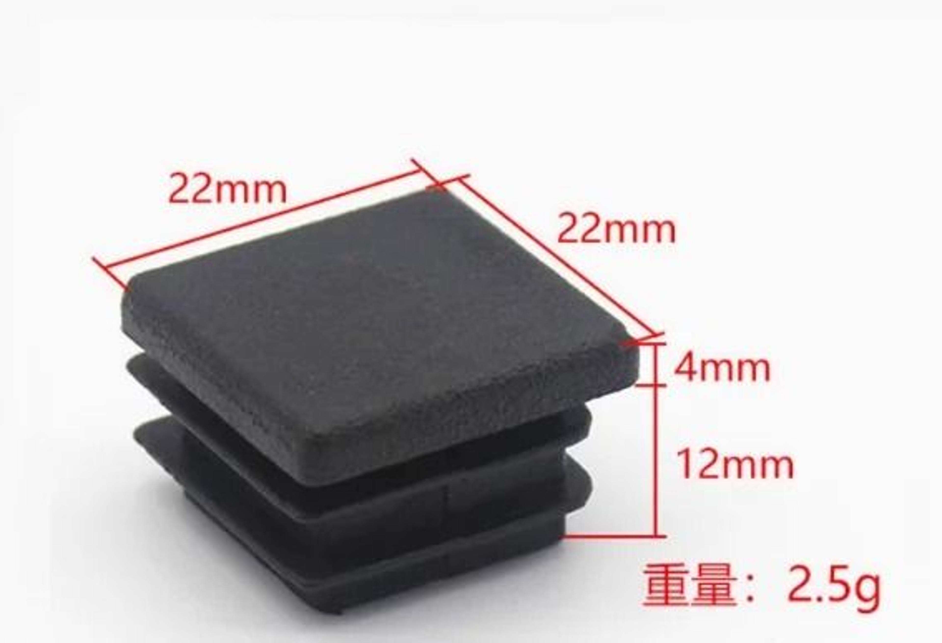 Plastic Square Tube End Caps For Chair Legs And Furniture Pipes 16 PCS 12