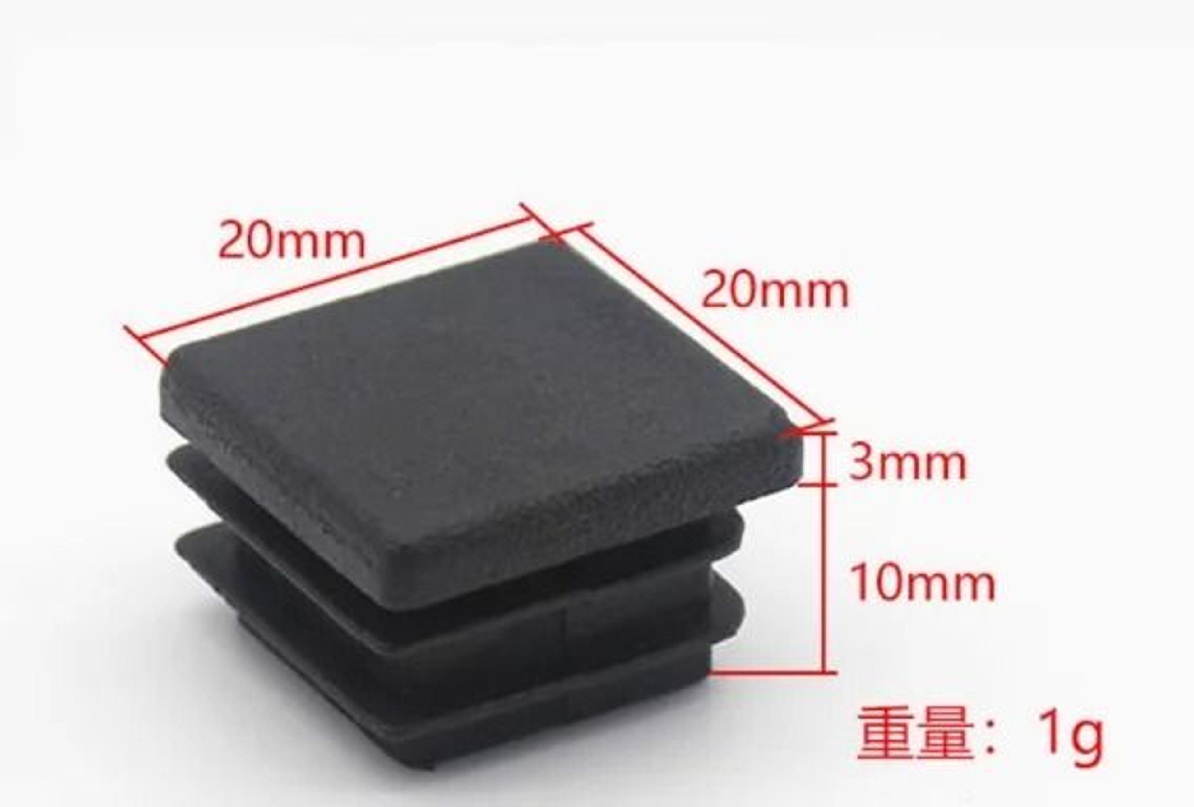 Plastic Square Tube End Caps For Chair Legs And Furniture Pipes 16 PCS 14