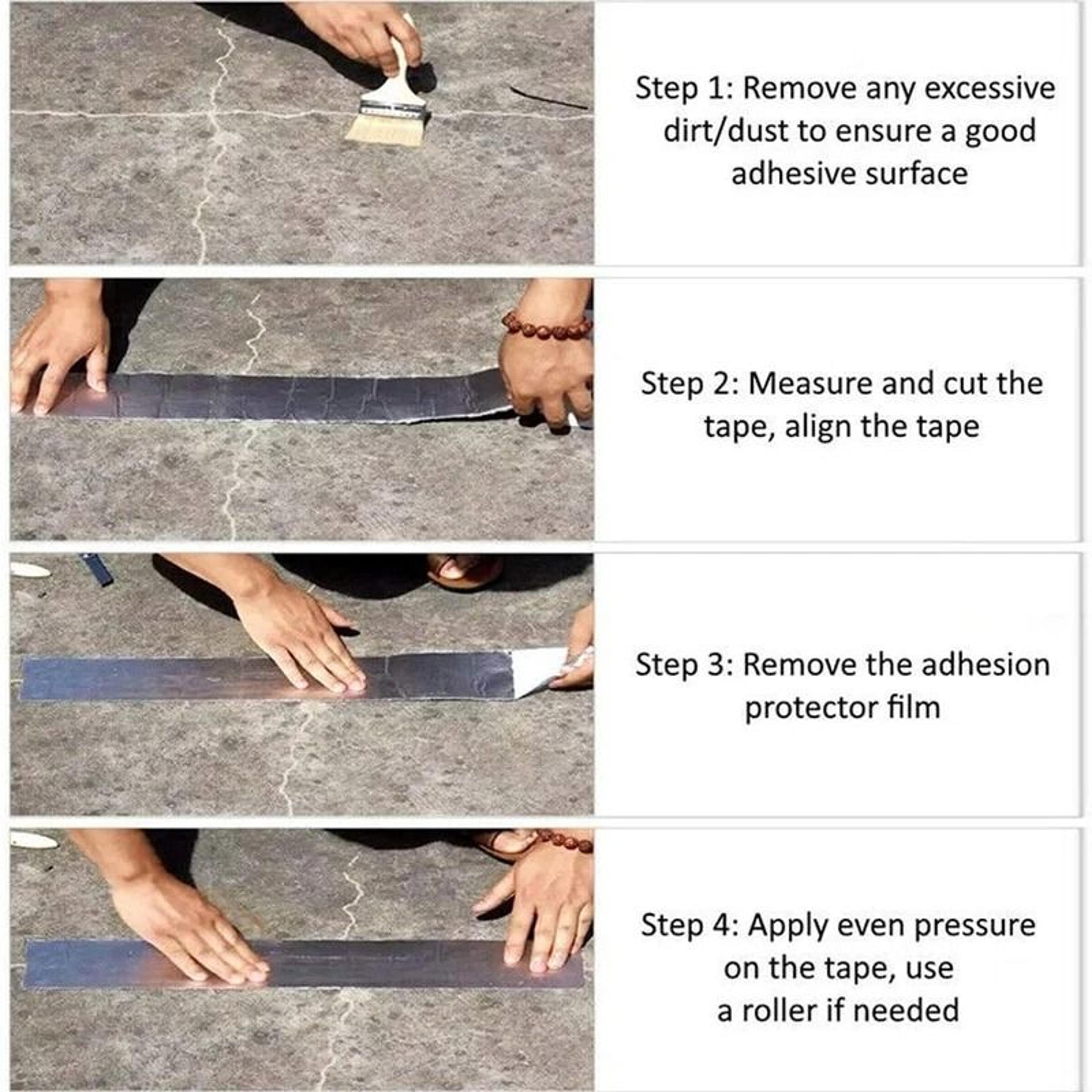 Aluminum Foil Butyl Waterproof Sealing Tape For Leak And Gap Repair 4