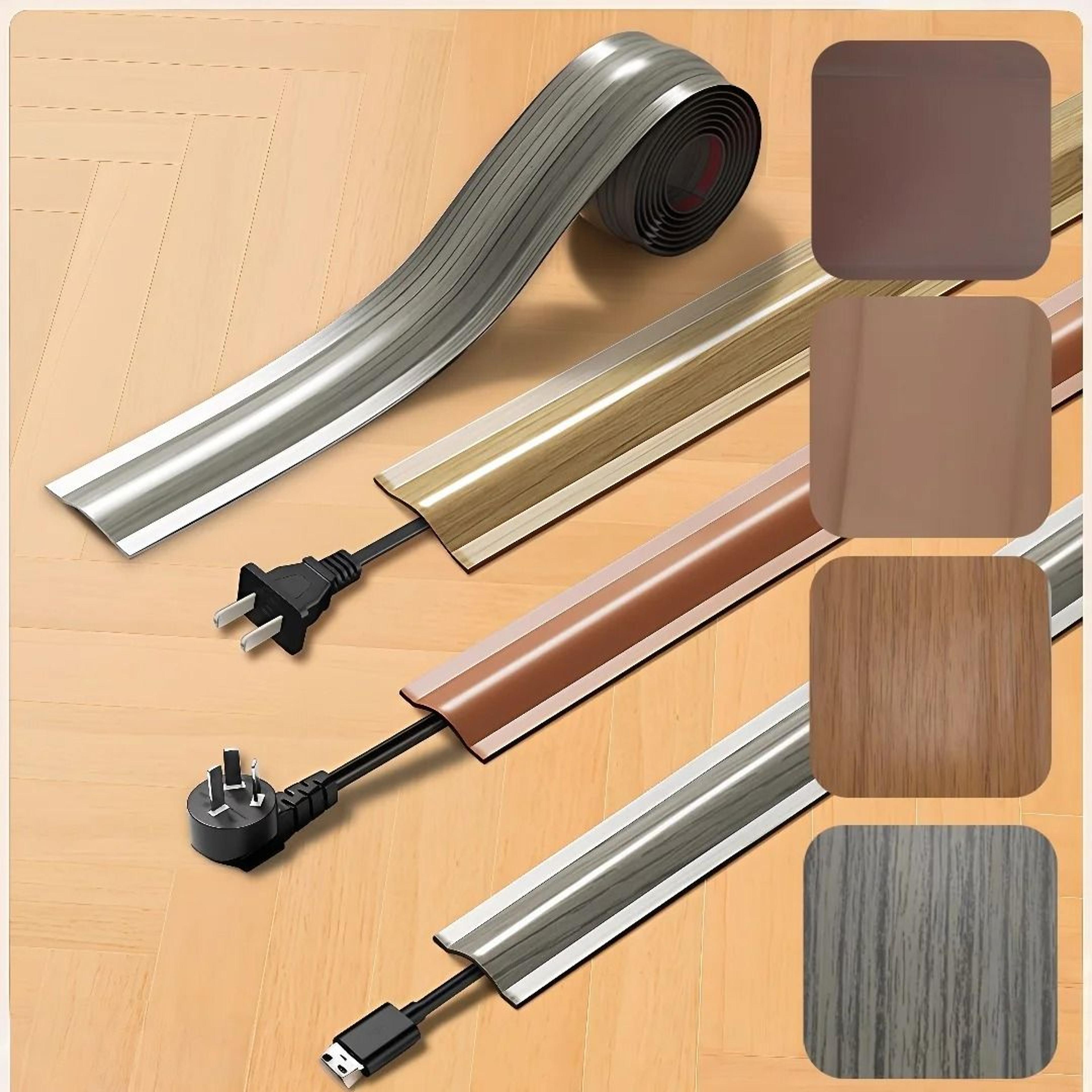 Soft PVC Floor Cord Cover Flexible Cable Management Strip 0