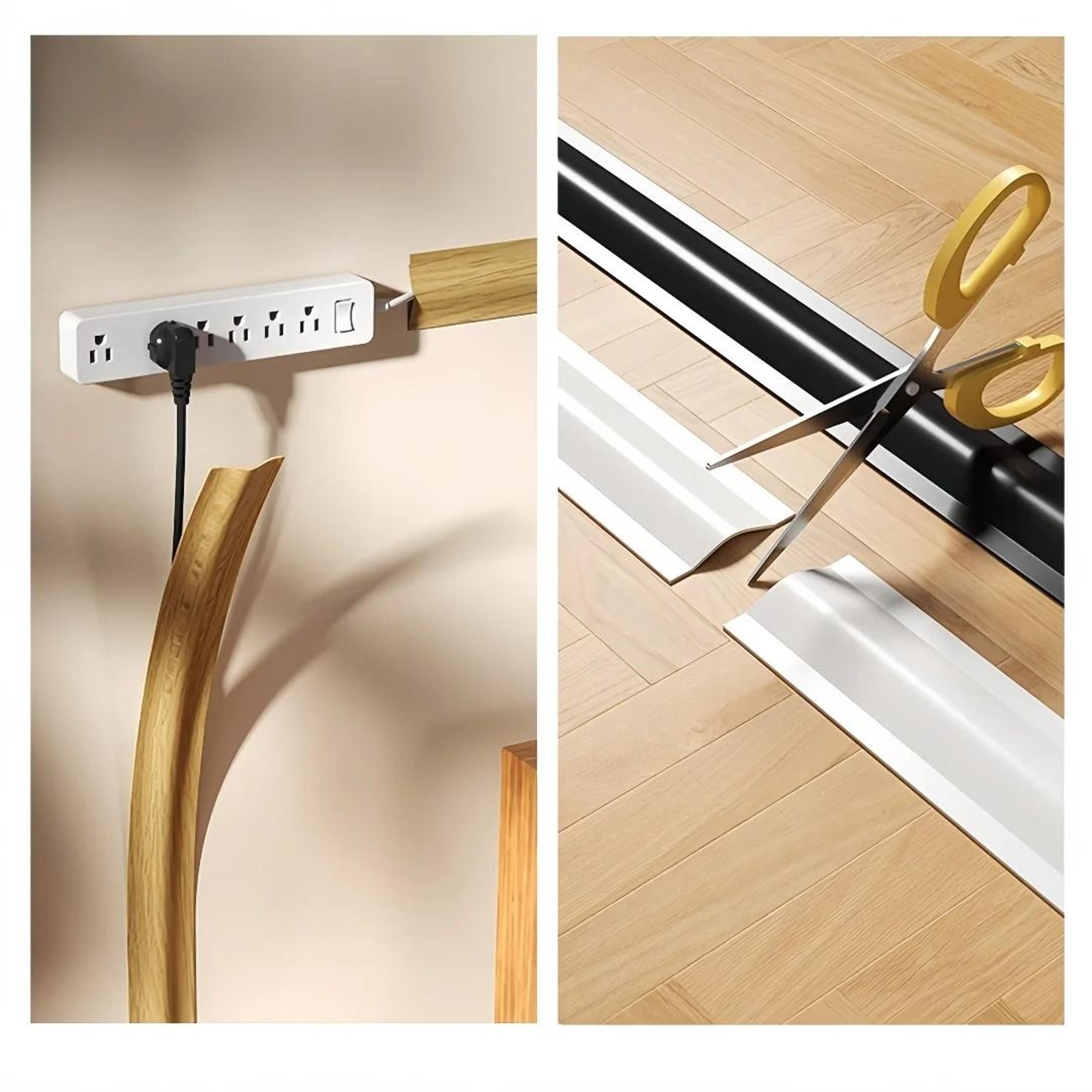 Soft PVC Floor Cord Cover Flexible Cable Management Strip 2