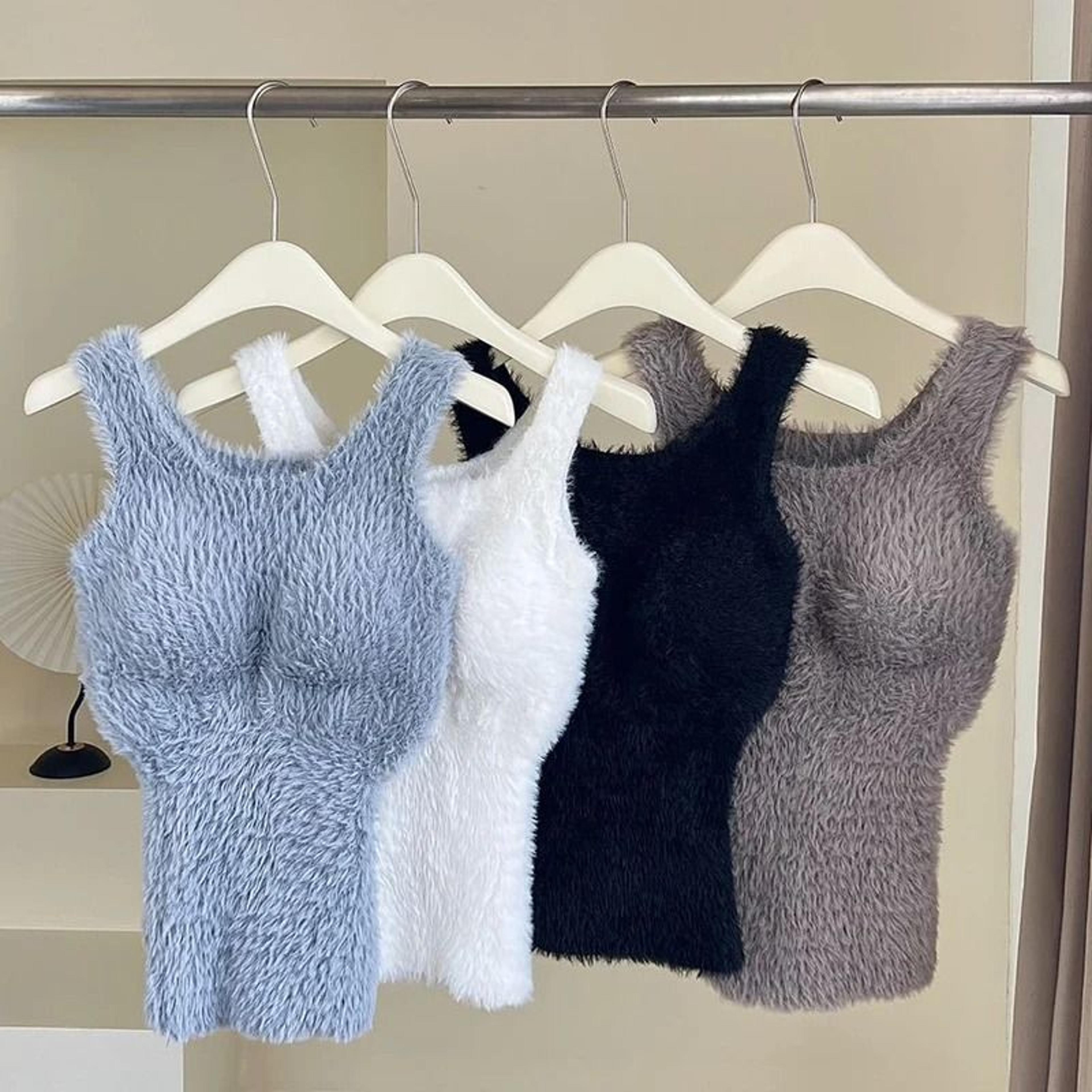 Plush Warm Fleece Camisole Bra Top For Women 1