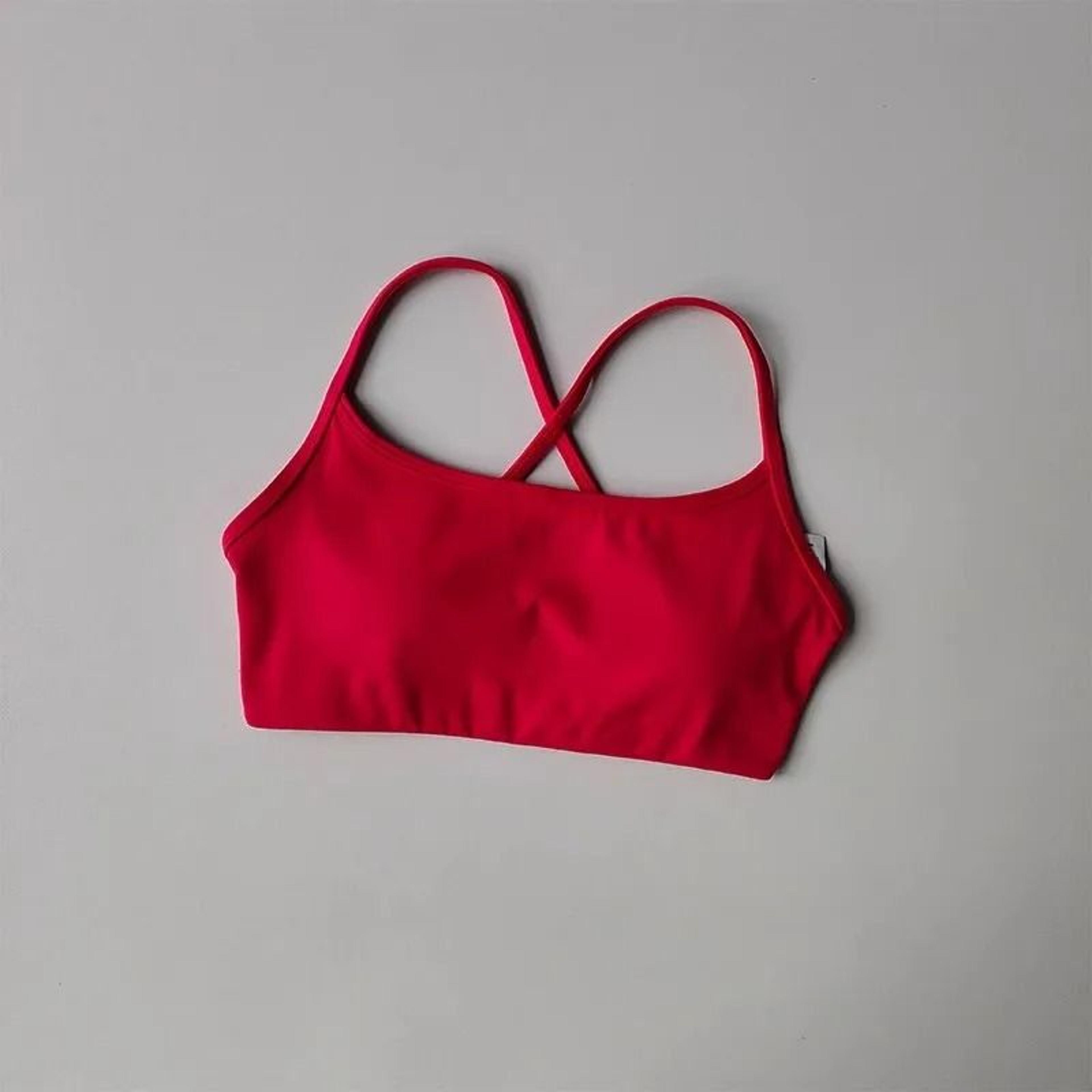 Womens Solid Color Cross Back Sports Bra With Chest Pad For Yoga Gym And Fitness 4