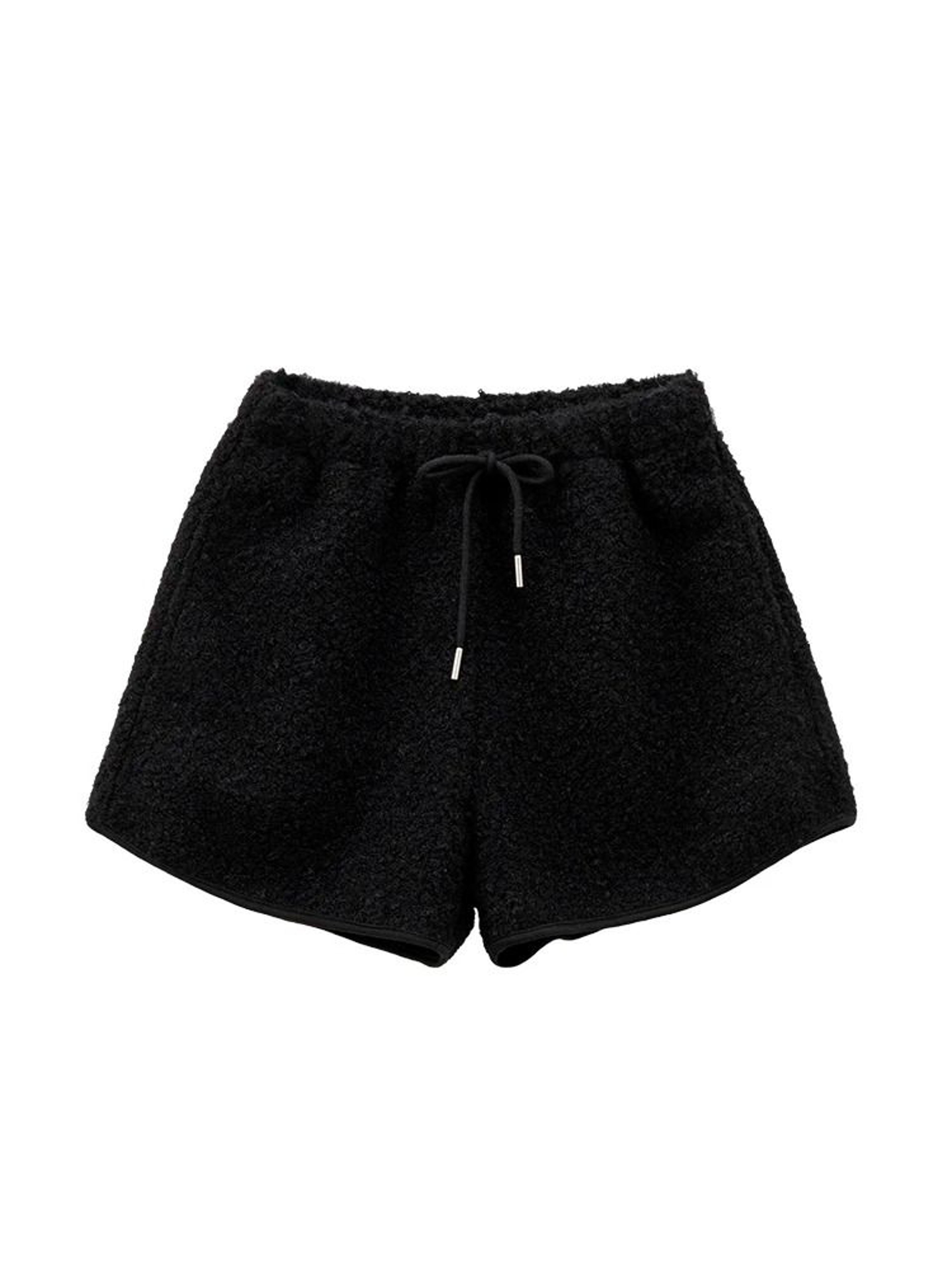 Womens Faux Lamb Fur High Waisted Winter Shorts Warm Fleece Korean Style Outerwear Hot Pants 7
