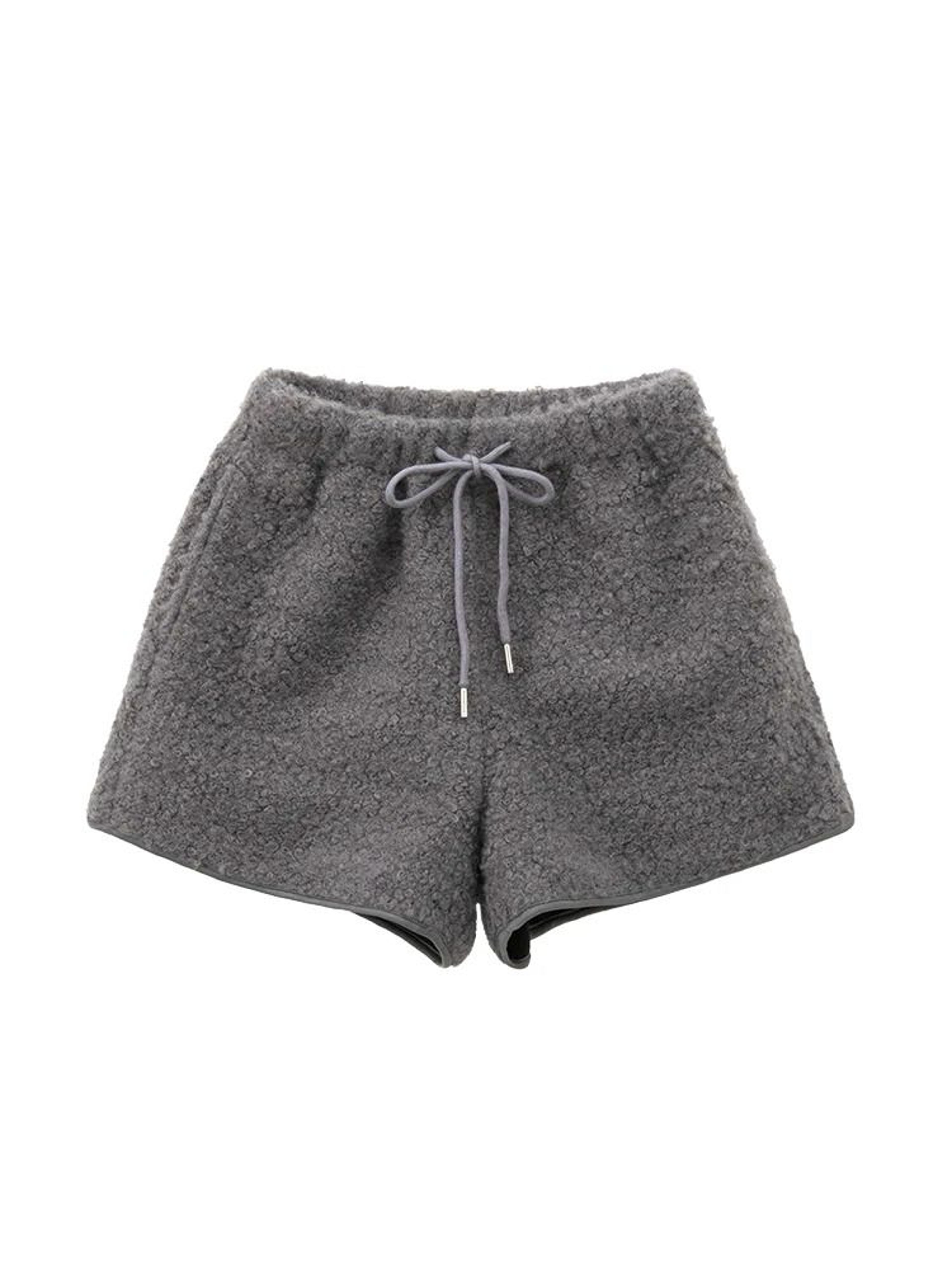 Womens Faux Lamb Fur High Waisted Winter Shorts Warm Fleece Korean Style Outerwear Hot Pants 8