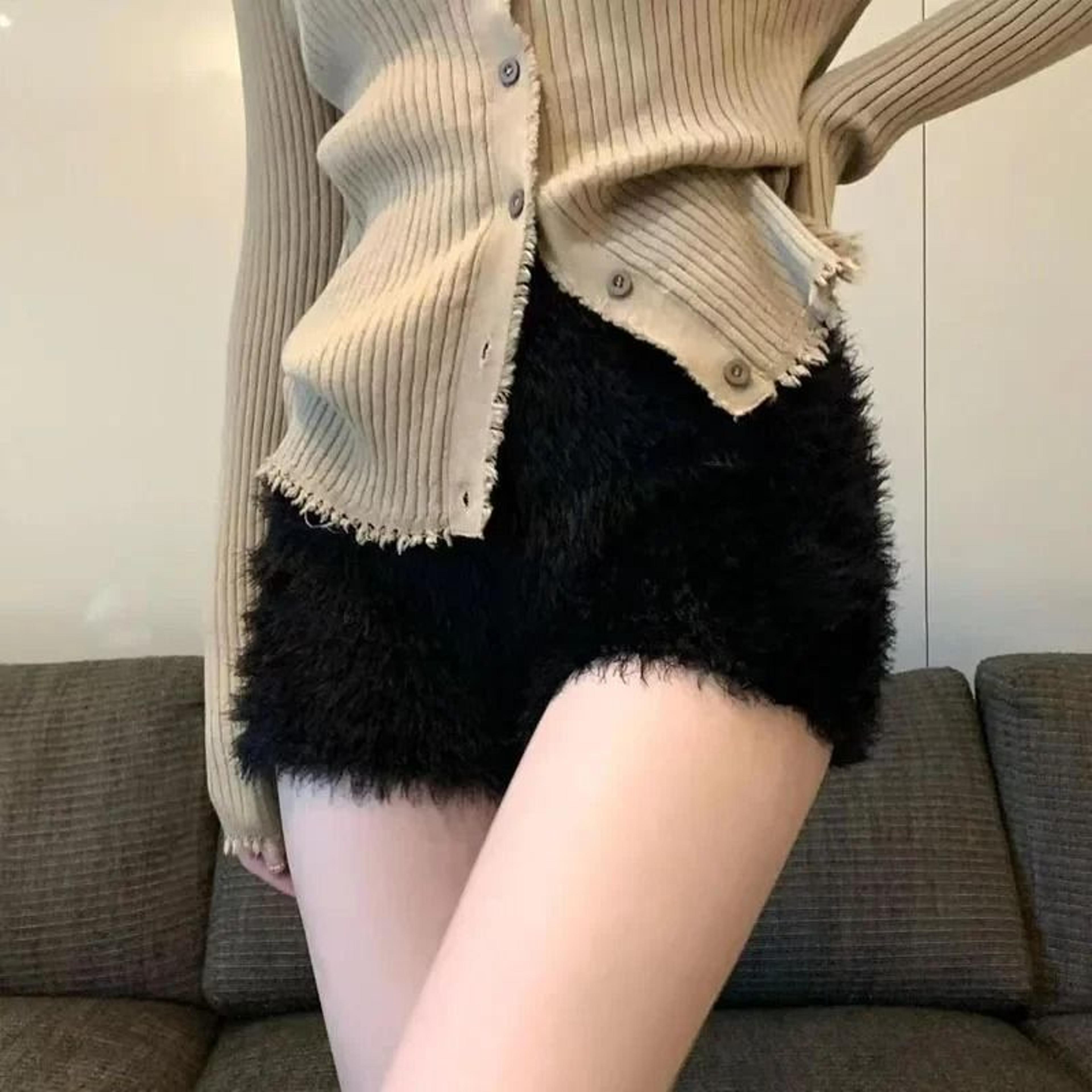Womens Plush High Waist Velvet Shorts For Autumn And Winter Comfort 7