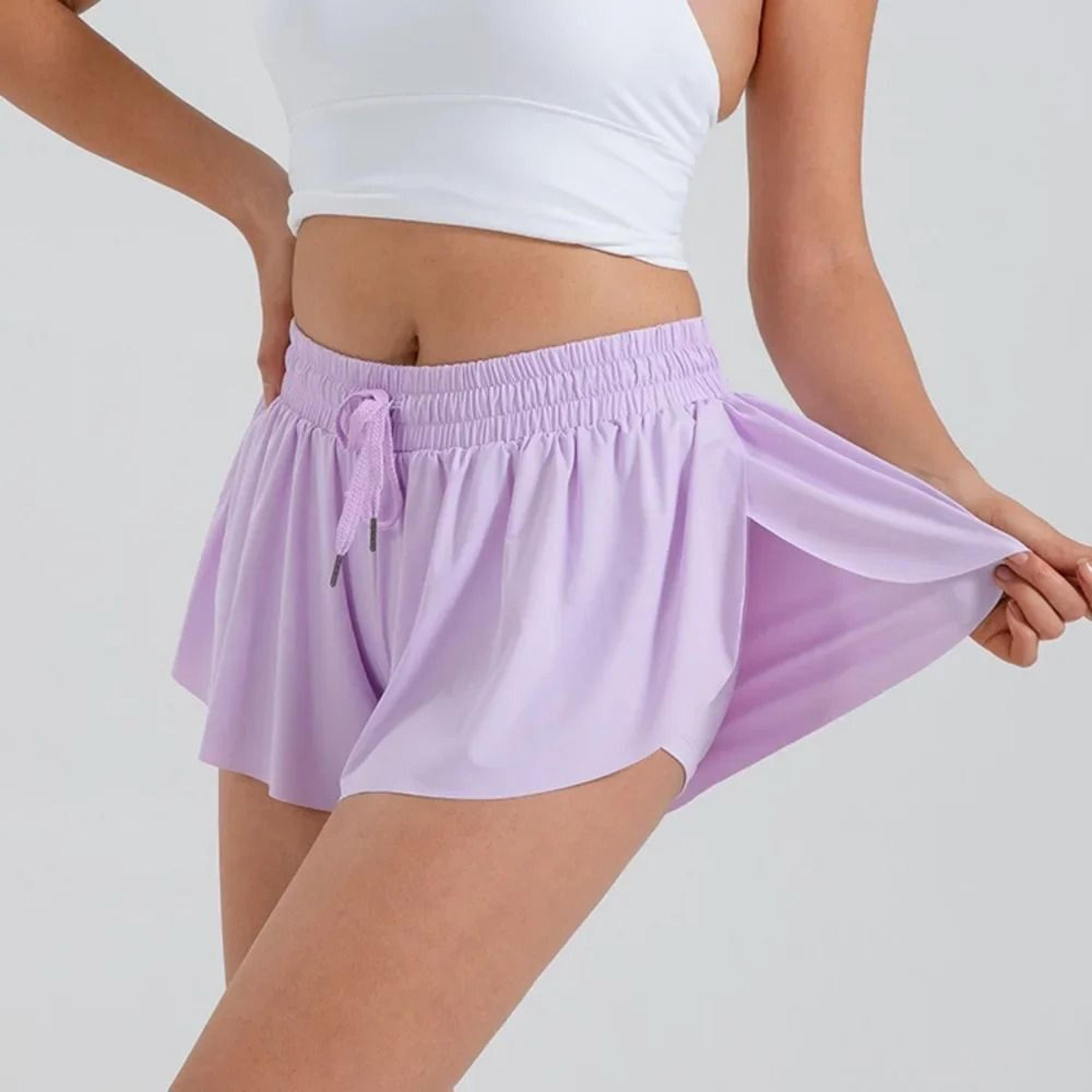 Womens Two In One Flowy Athletic Skort Shorts For Gym Yoga And Casual Wear 5