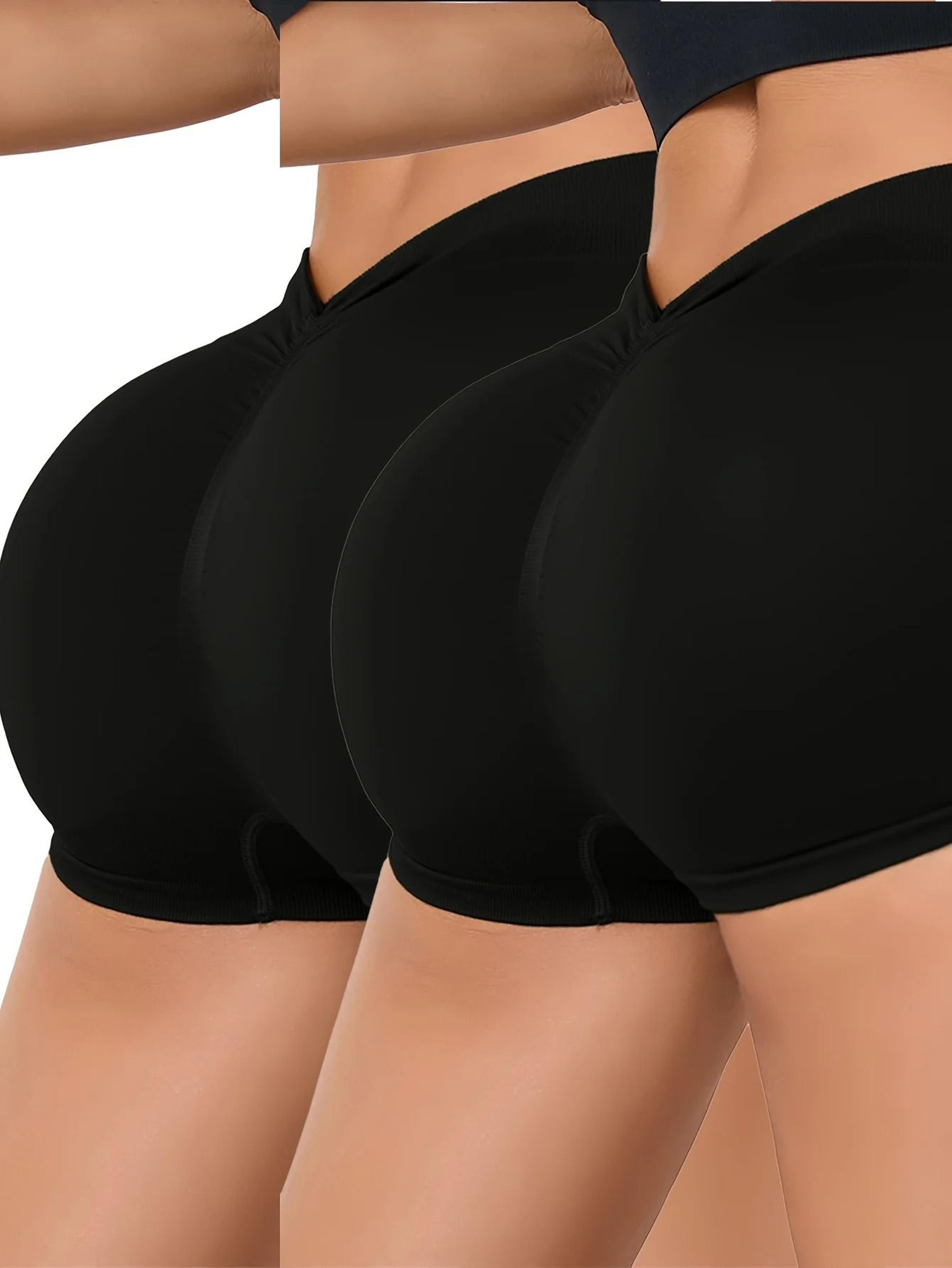 Womens High Waist Seamless Scrunch Butt Workout Shorts Two Piece Set 7