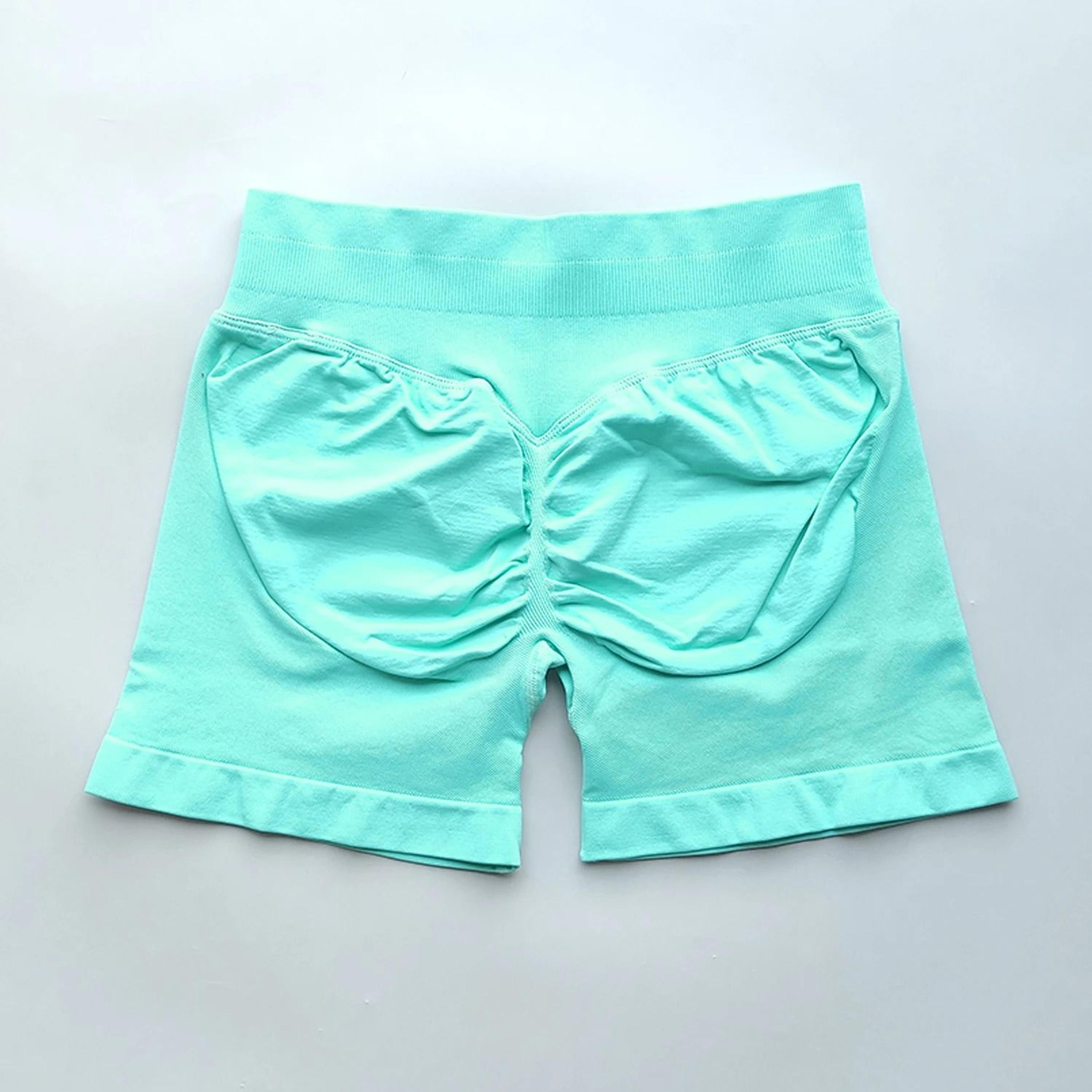 Womens Ribbed Scrunch Butt Gym Shorts With Low Waist Fit For Workout And Running 19
