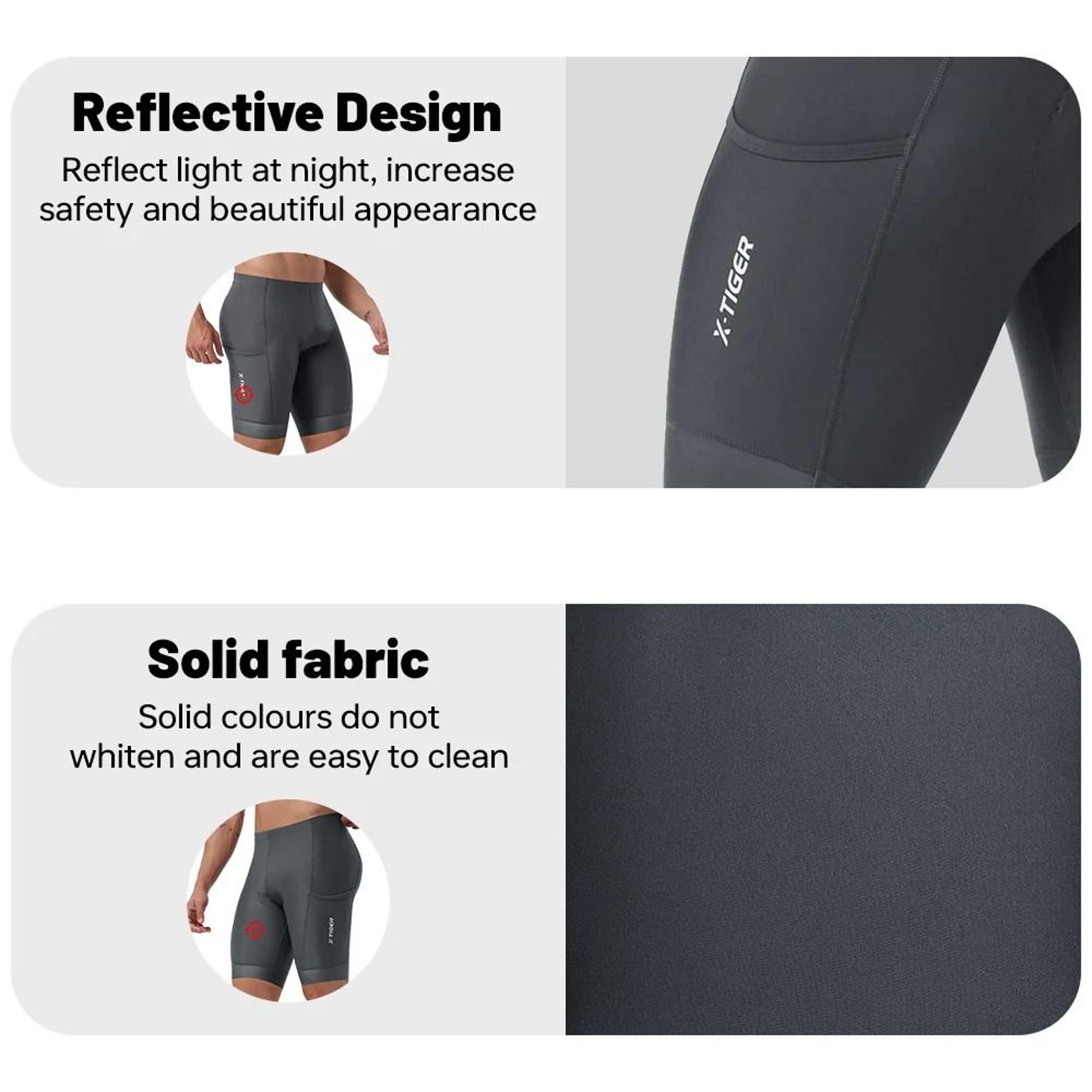 Mens Padded Cycling Underwear Shorts With 5D Gel Cushion For MTB And Road Riding 3