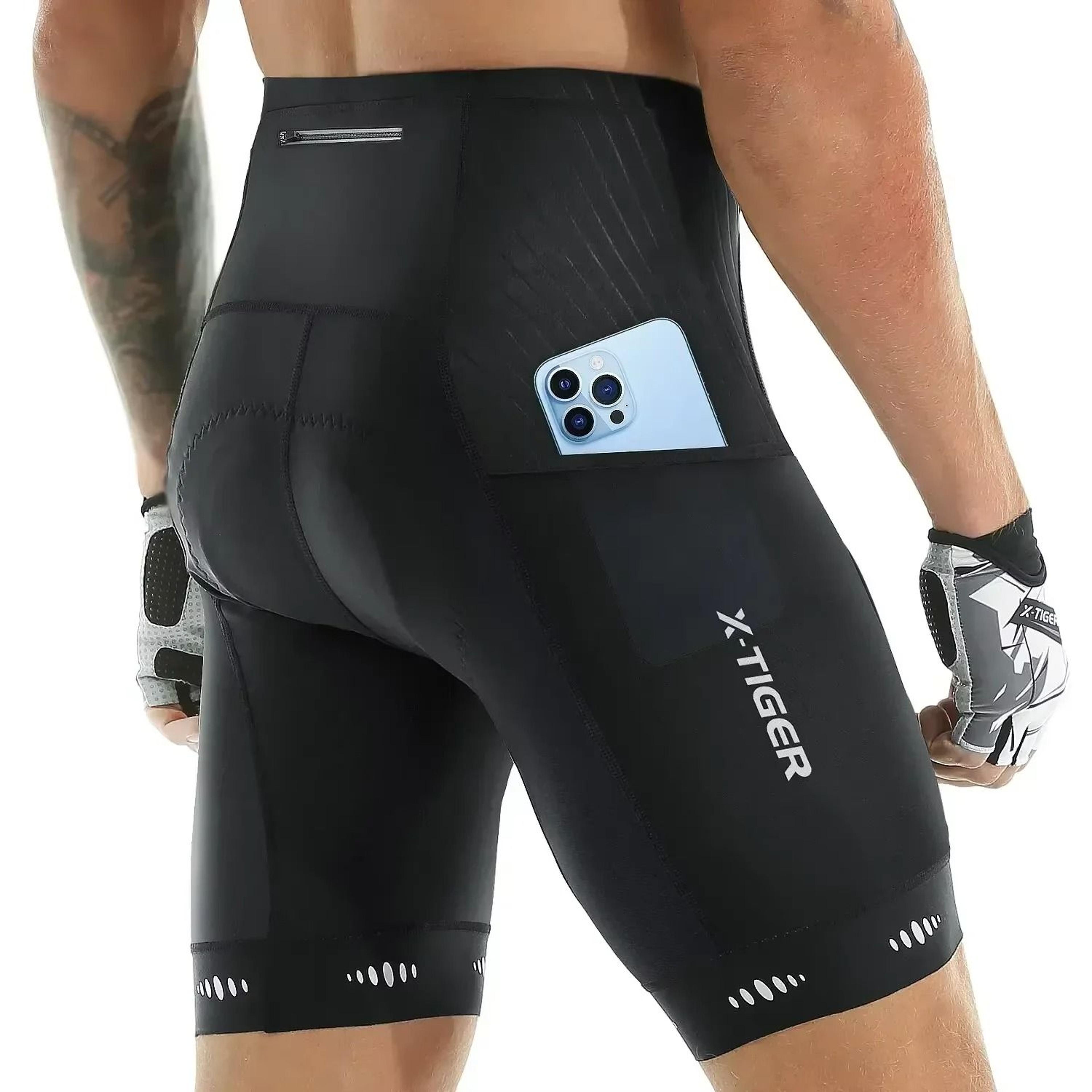 Mens Padded Cycling Underwear Shorts With 5D Gel Cushion For MTB And Road Riding 6