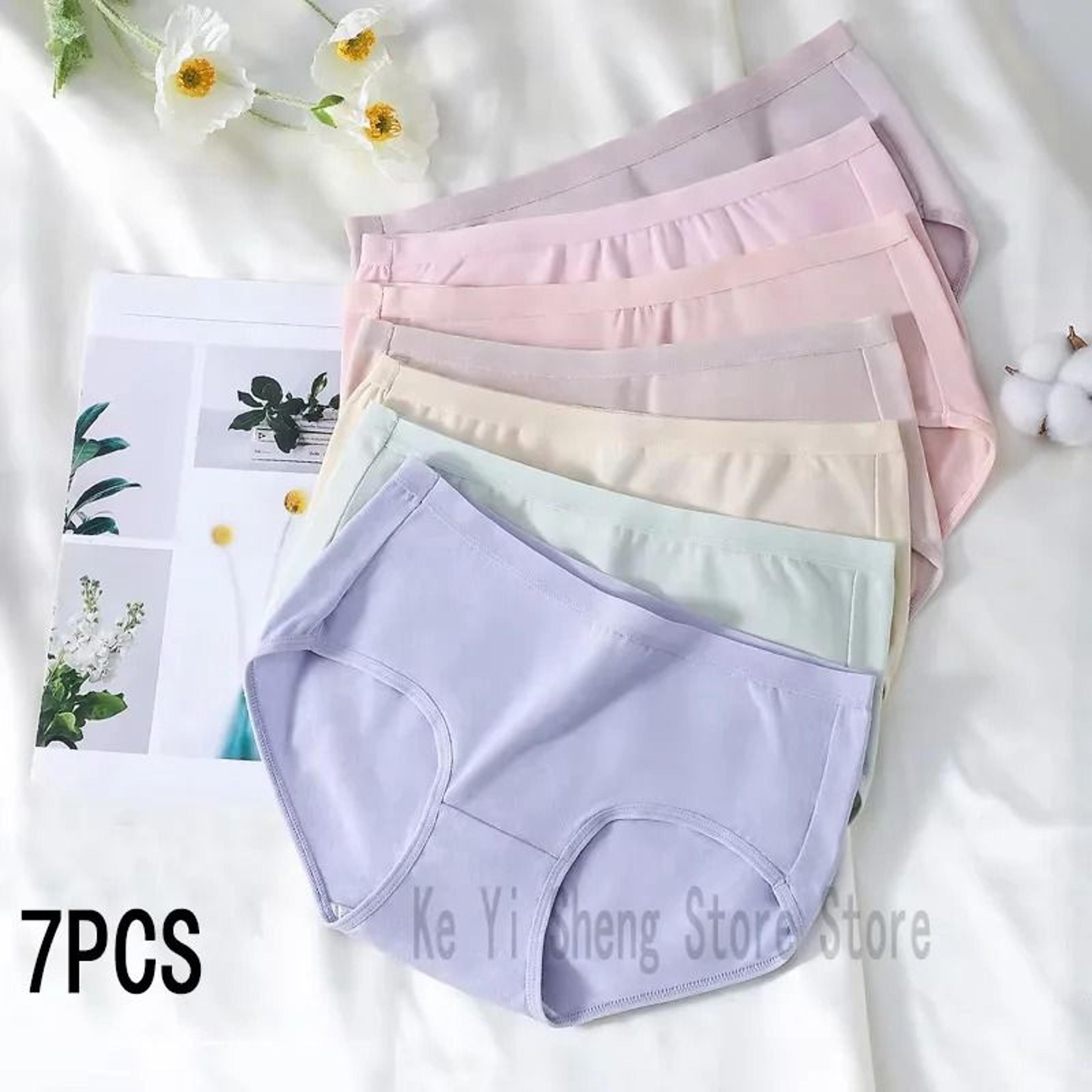 Womens High Waist Cotton Briefs Breathable Everyday Underwear Seven Piece Set 6