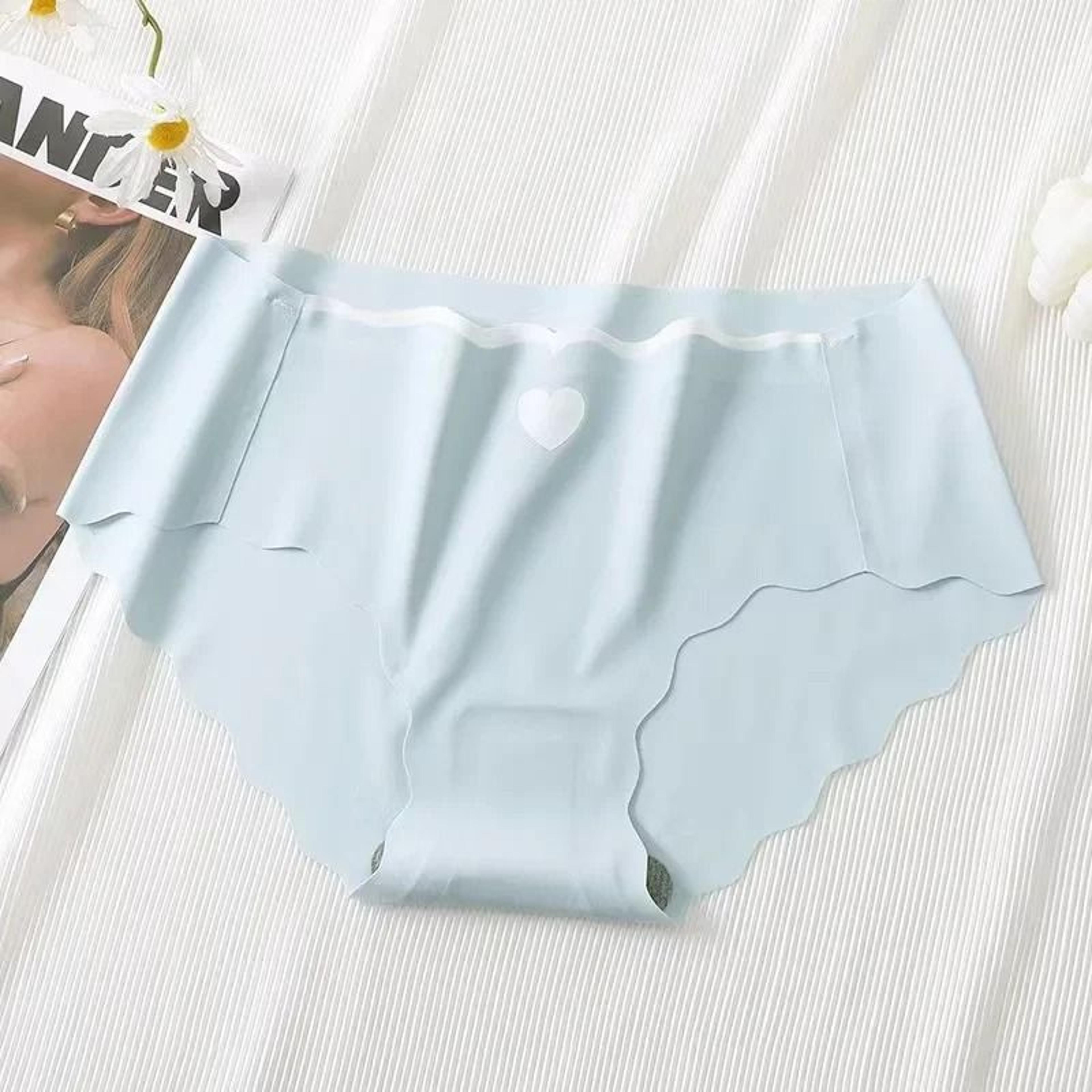 6 Piece Seamless Ice Silk Cotton Underwear Set For Women Breathable Mid Rise Comfort Briefs 9