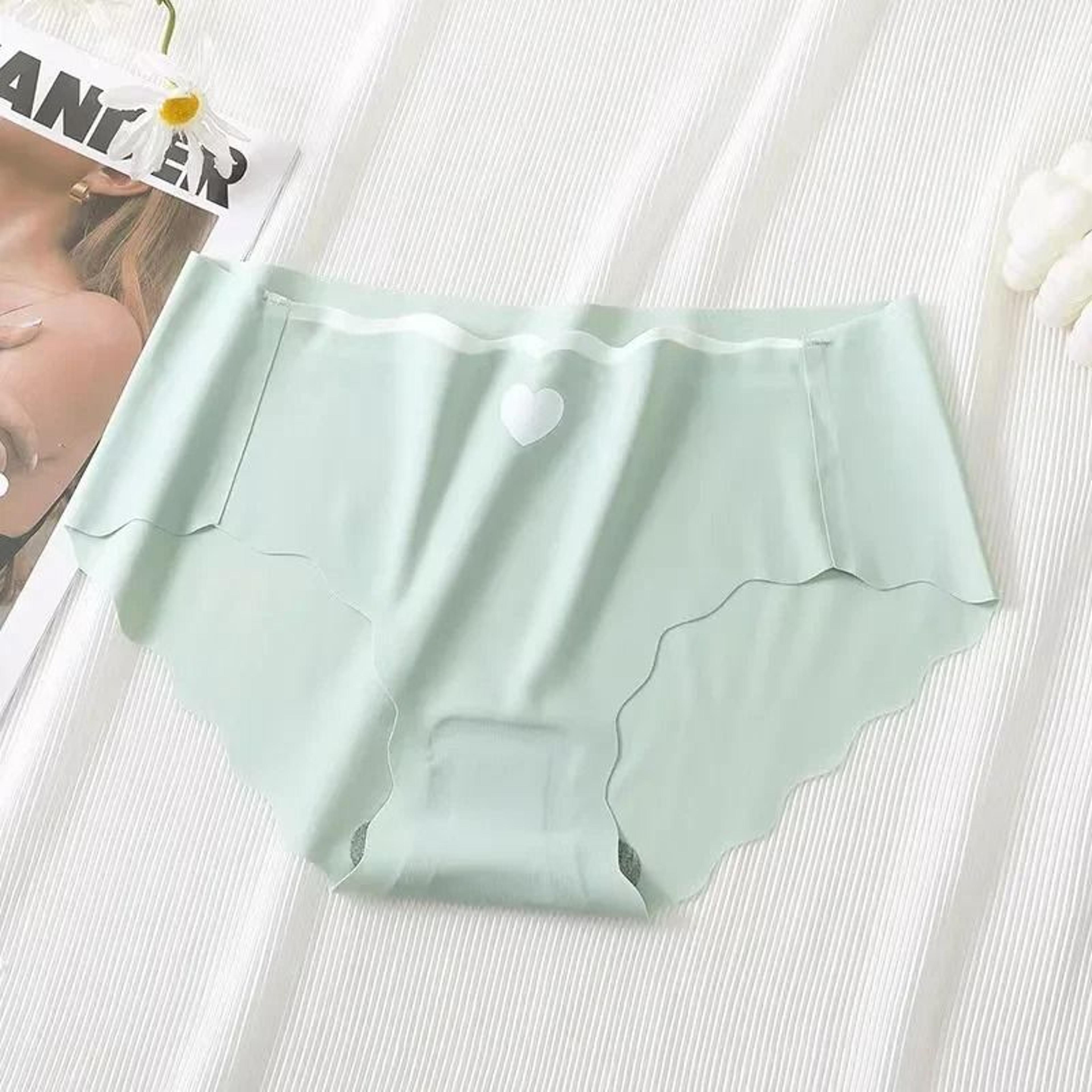 6 Piece Seamless Ice Silk Cotton Underwear Set For Women Breathable Mid Rise Comfort Briefs 14