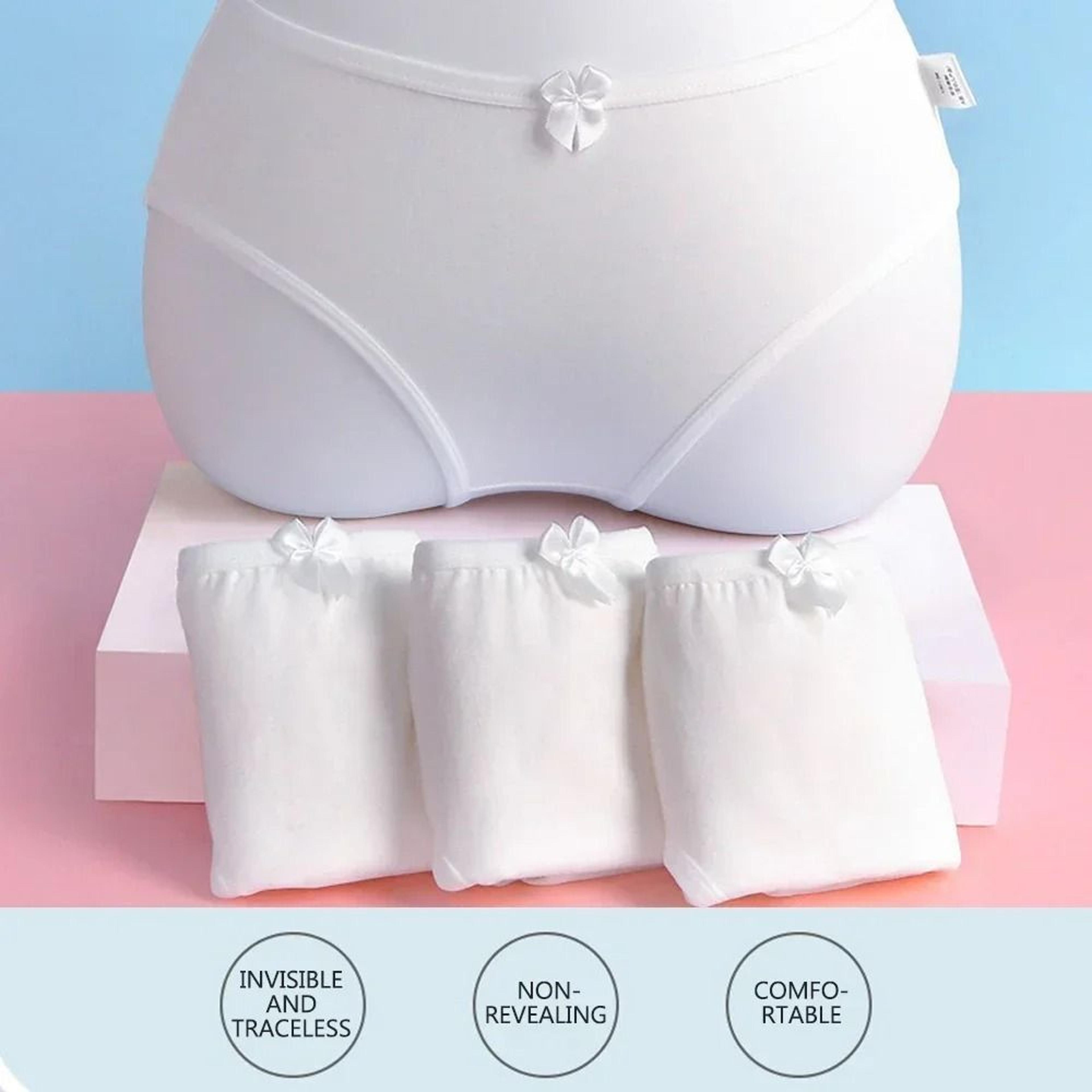 Kids Cotton White Brief Panty Set For Girls Soft Breathable Everyday Underwear 4