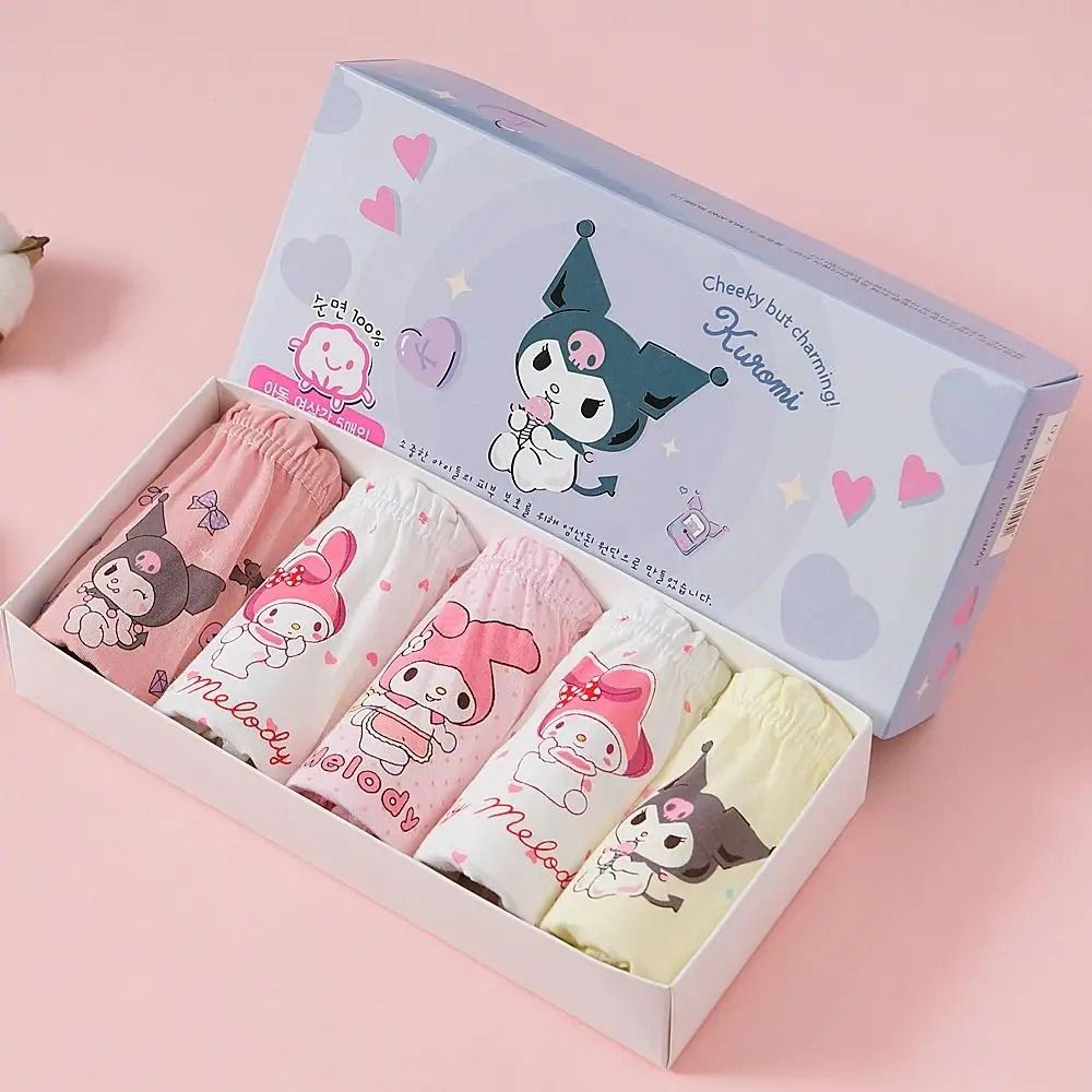 Cute Cartoon Cotton Girls Panties Soft Breathable Triangle Underwear For Kids 5 Or 10 Piece Set 2