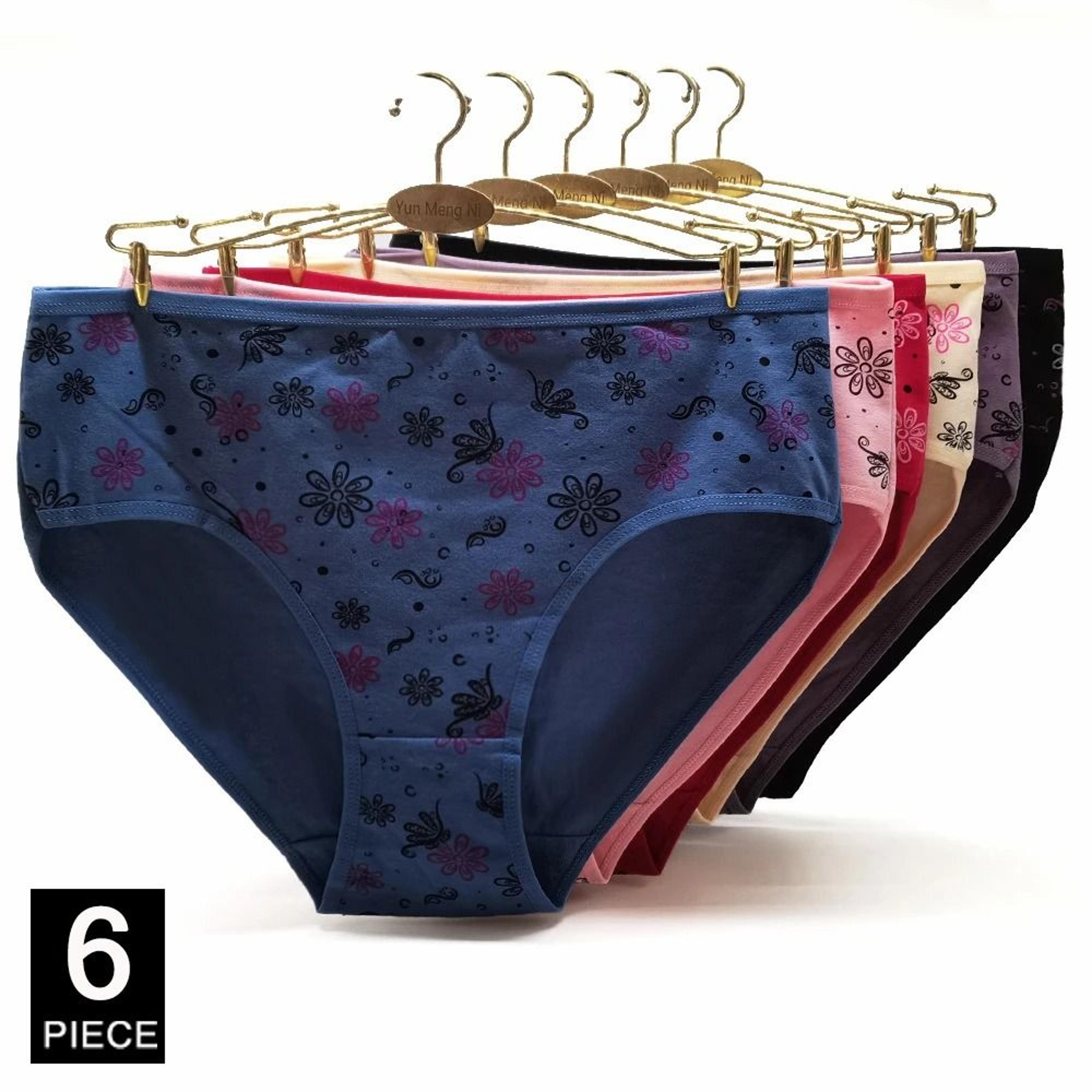 Plus Size Cotton High Waist Briefs Breathable Soft Underwear For Women 6 Piece Set 15