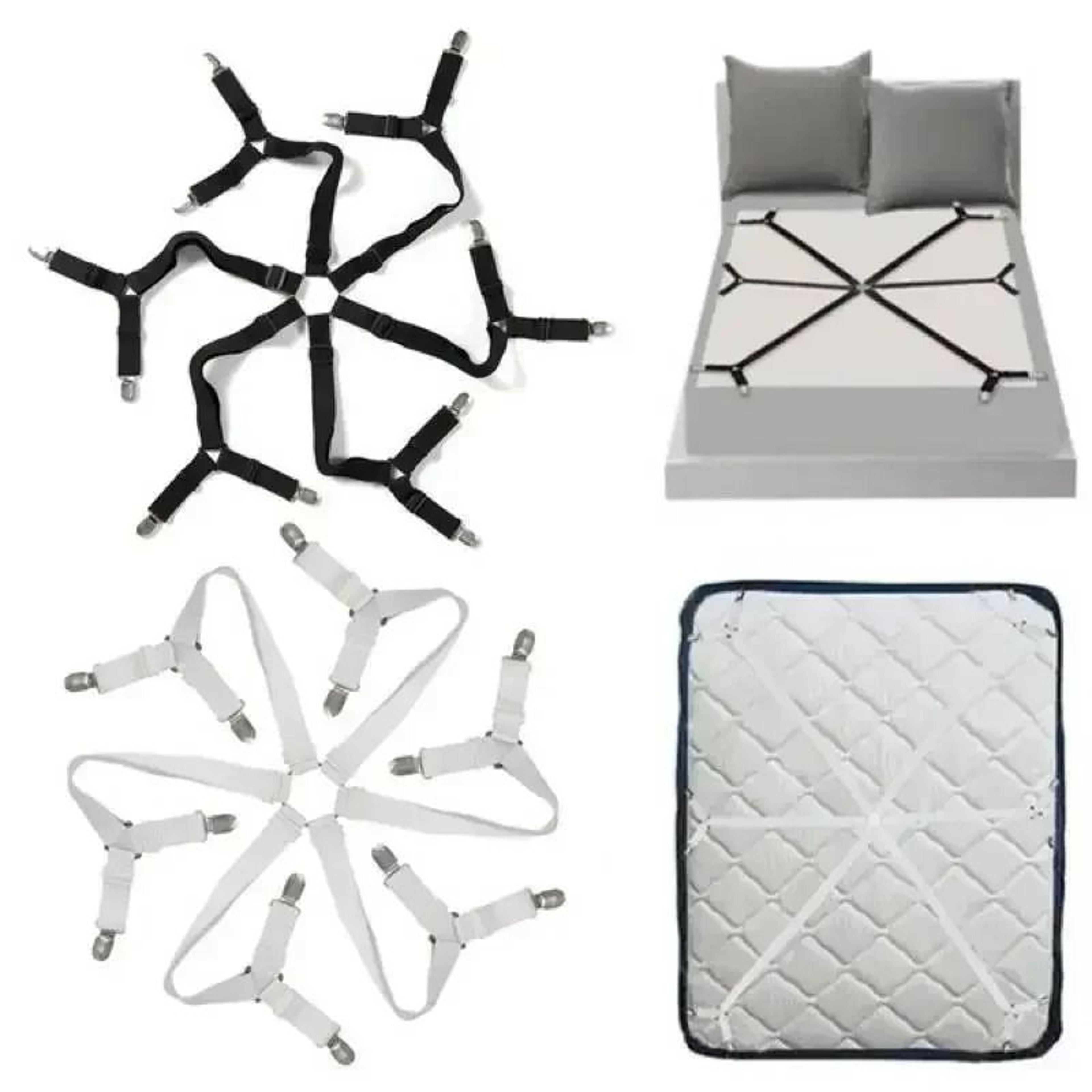 Triangle Bed Sheet Holders Adjustable Elastic Clips Mattress Grippers Set 2
