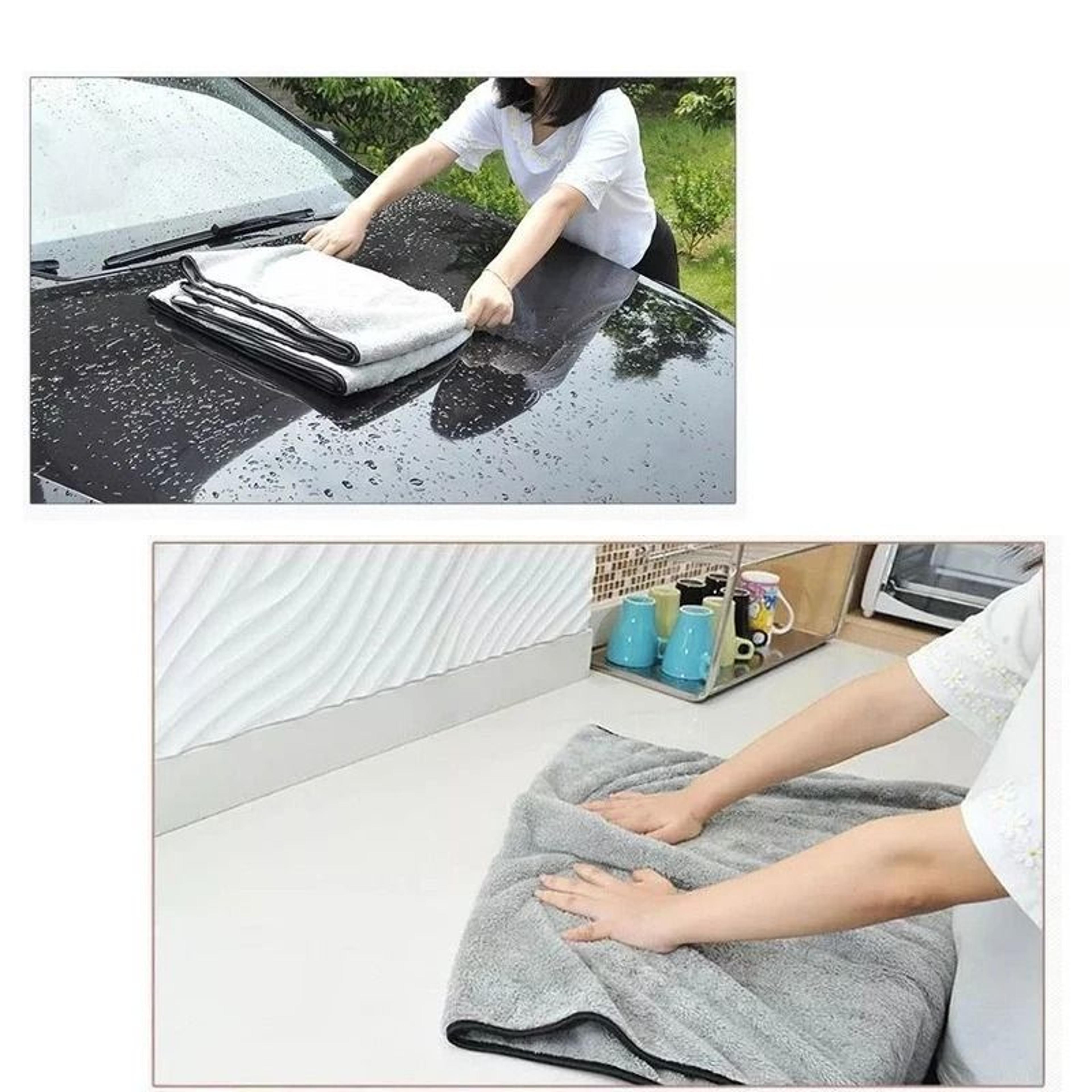 Premium Microfiber Car Drying Towel Super Absorbent Auto Cleaning Cloth 4