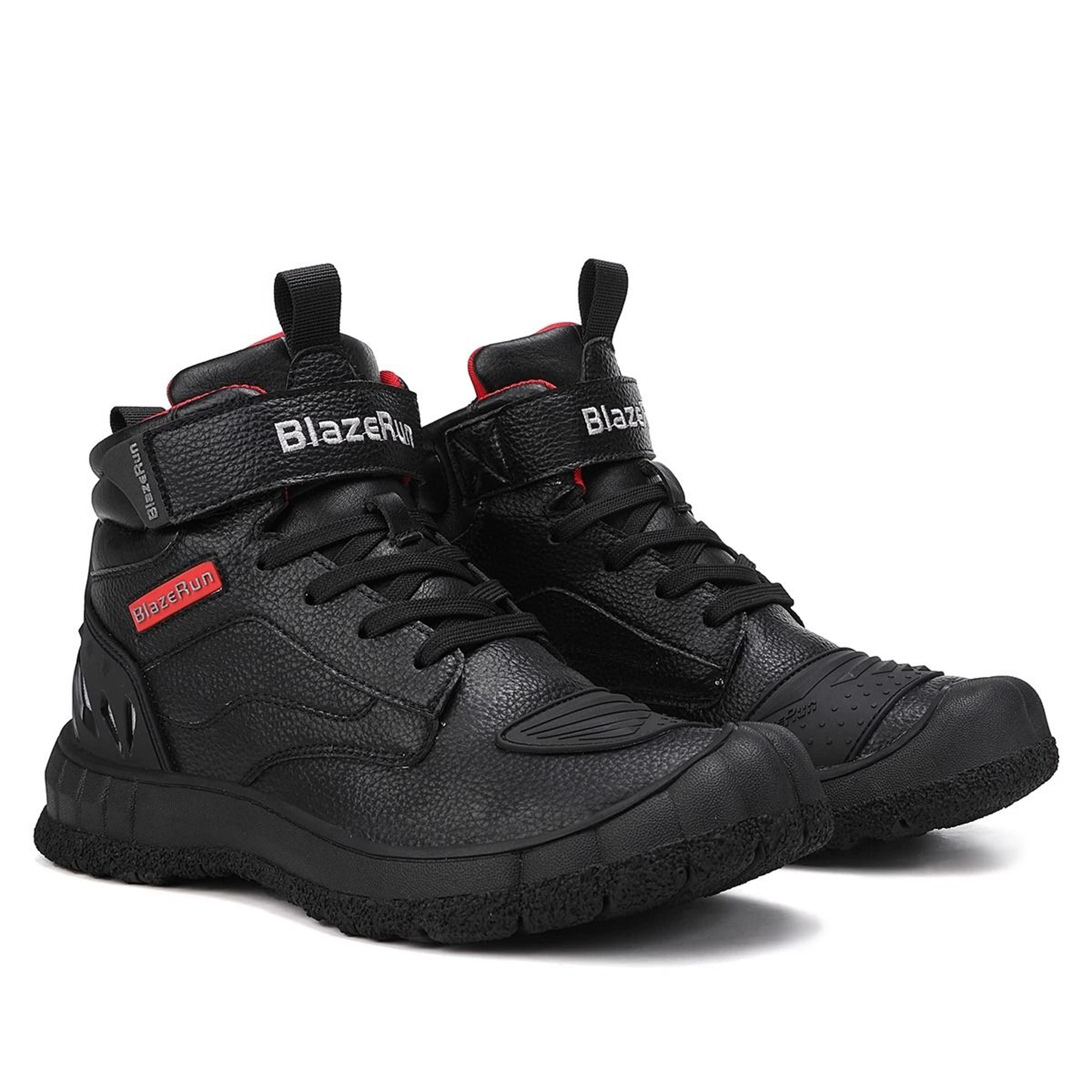 Mens Leather Motorcycle Riding Boots Breathable Anti Slip Wear Resistant Ankle Shoes 4