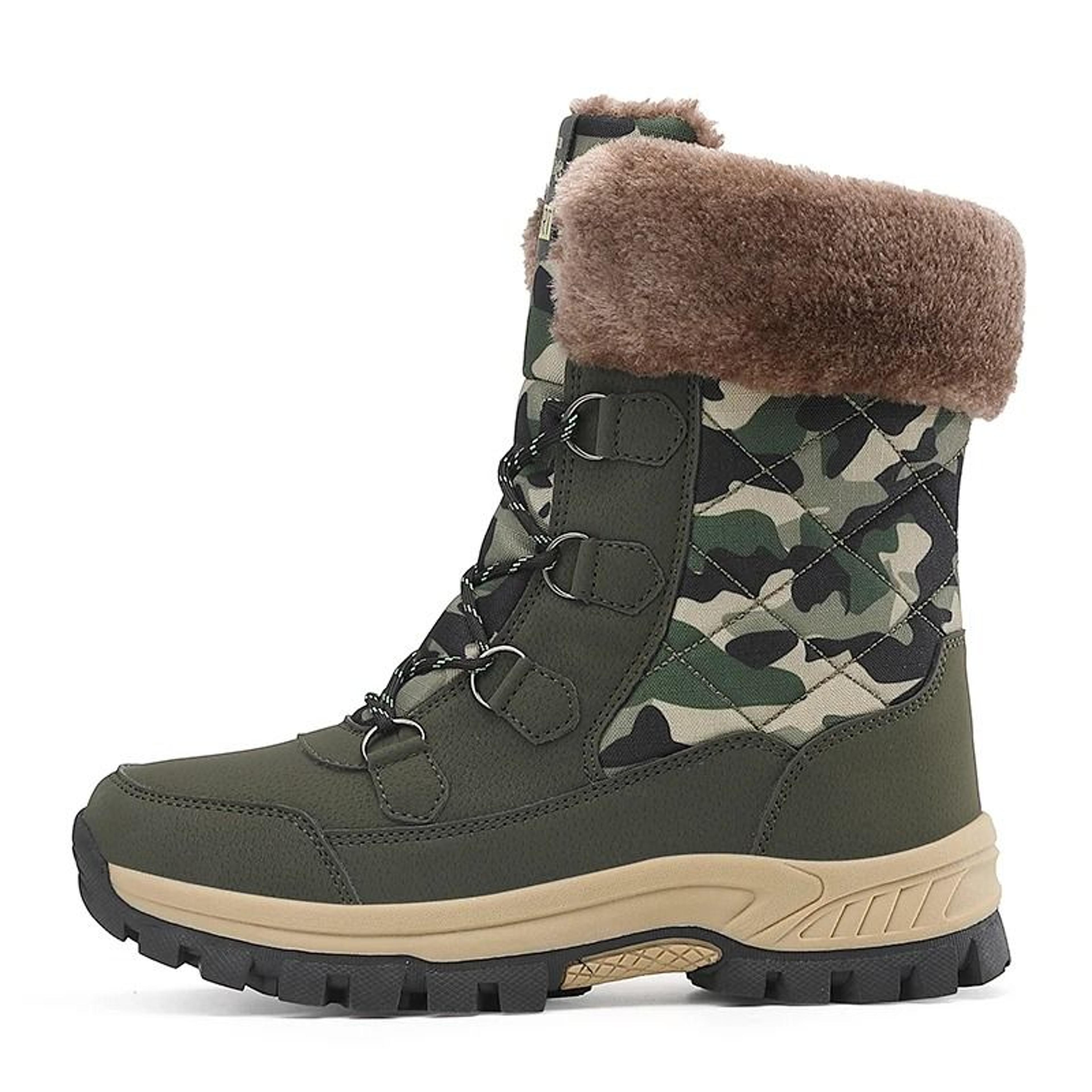 Womens Winter Snow Boots Warm Velvet Lined Non Slip Wide Toe Footwear 6