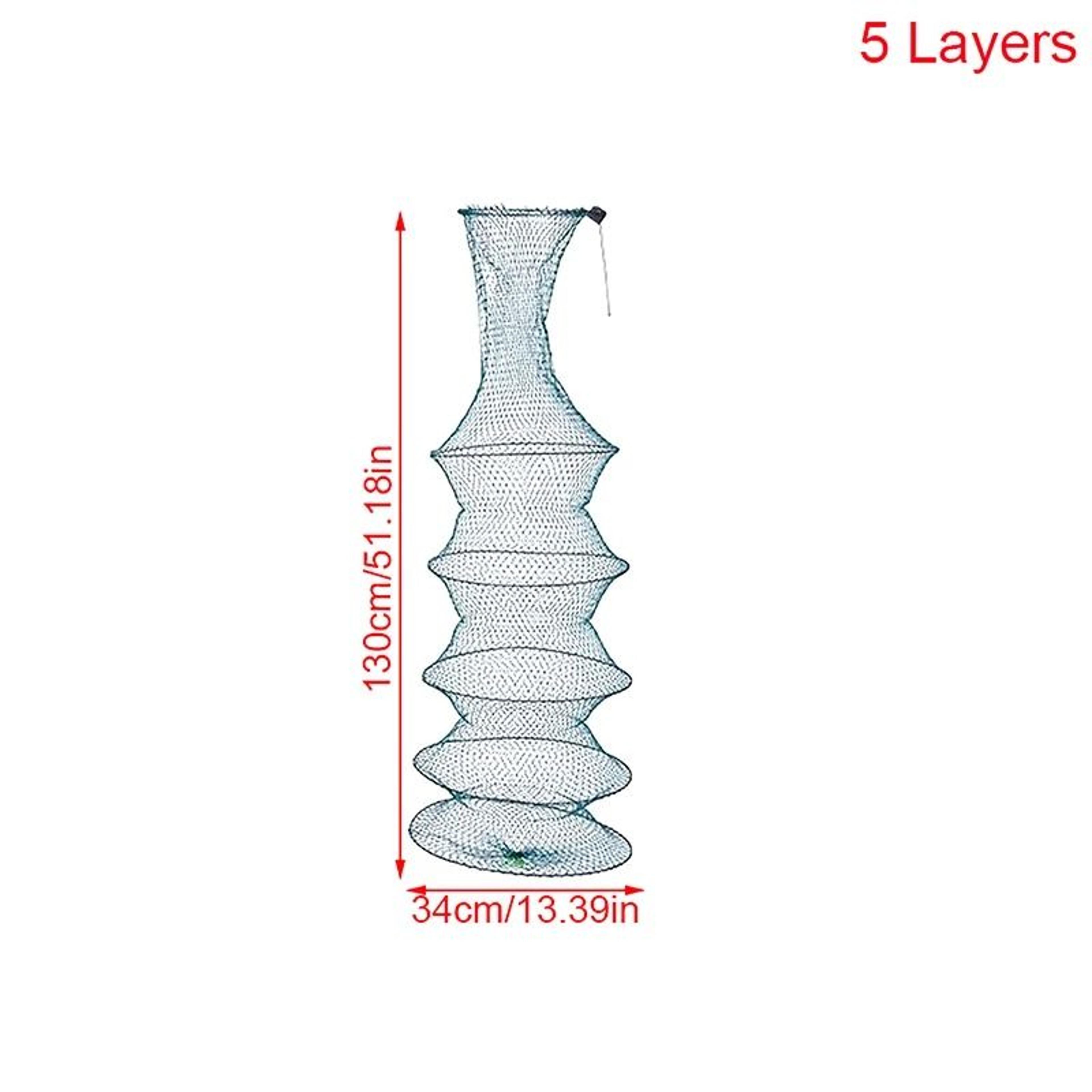 Collapsible Nylon Fishing Net Bag Shrimp And Fish Cage 7