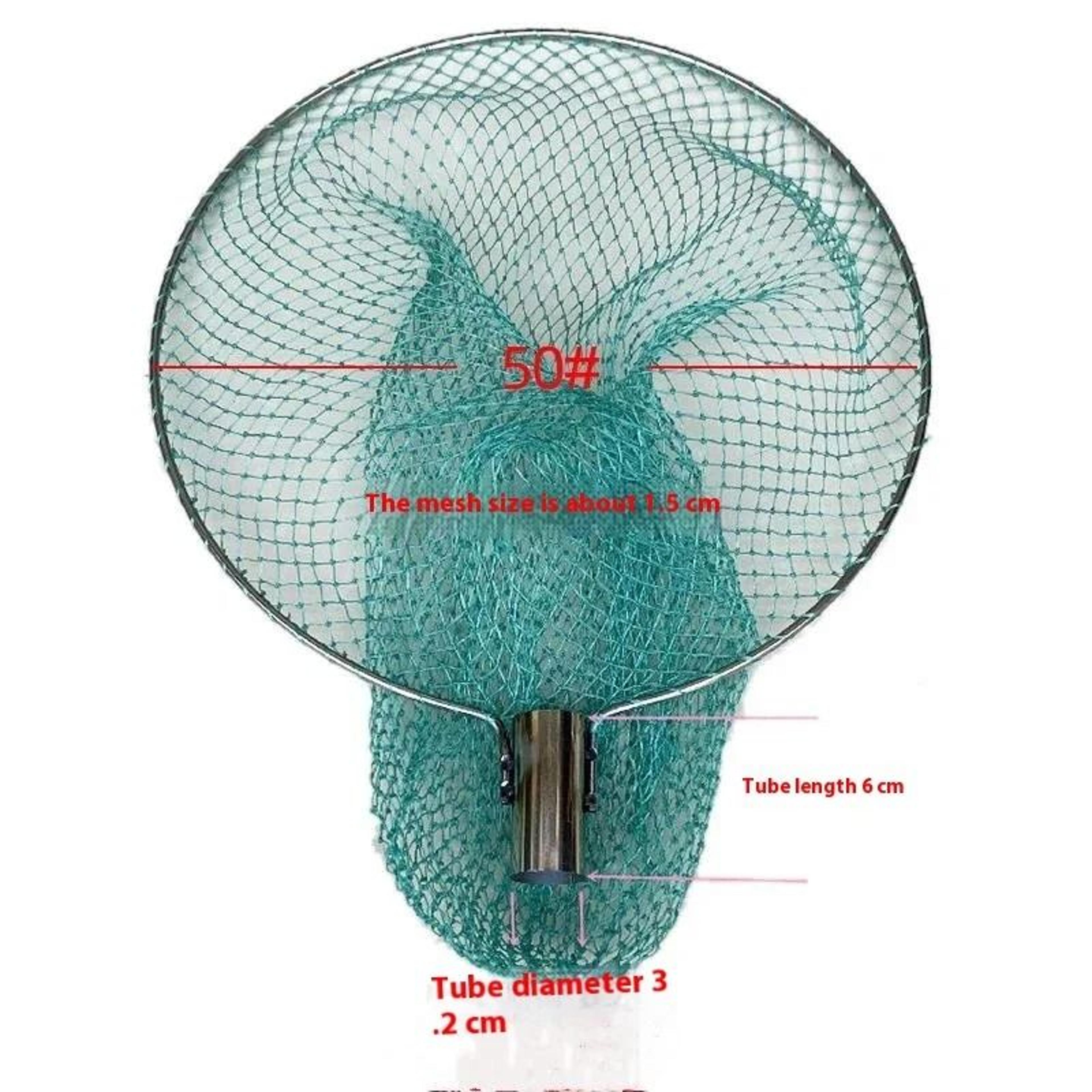 Nylon Fishing Landing Net Scoop Head Without Handle 12