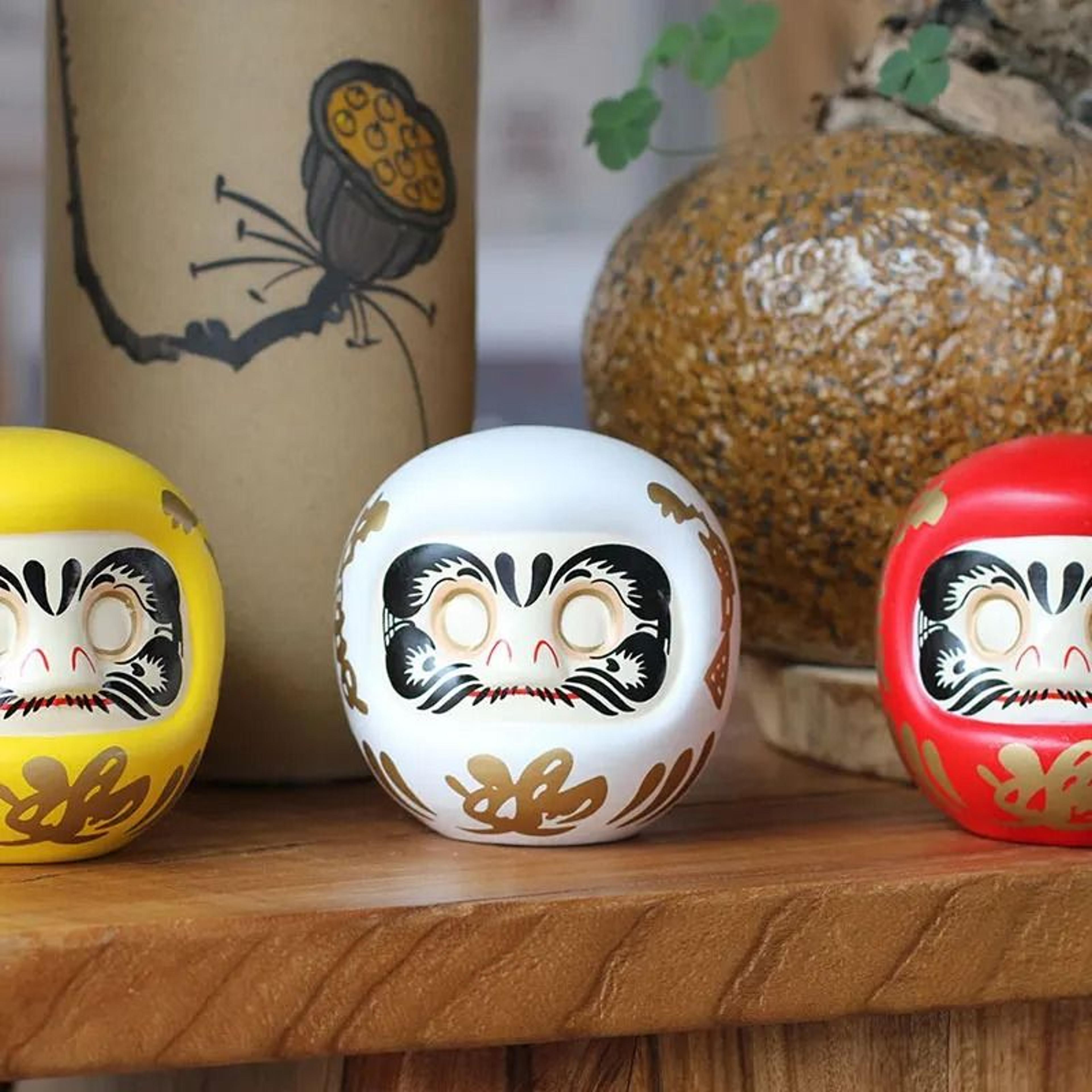 Japanese Ceramic Daruma Lucky Cat Fortune Money Box Ornament 0