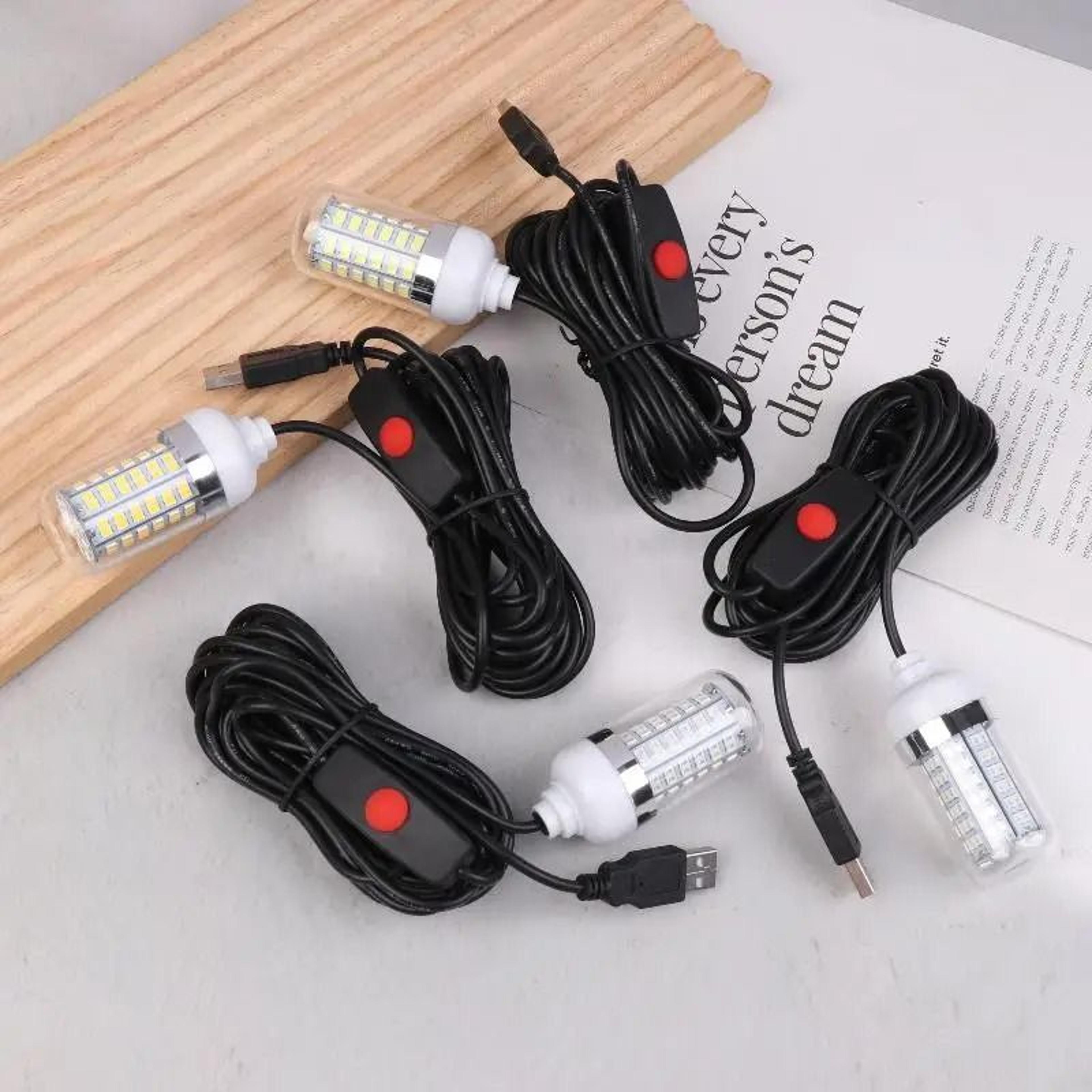 USB LED Fishing Light Underwater Fish Attractor Lamp For Night Fishing 2