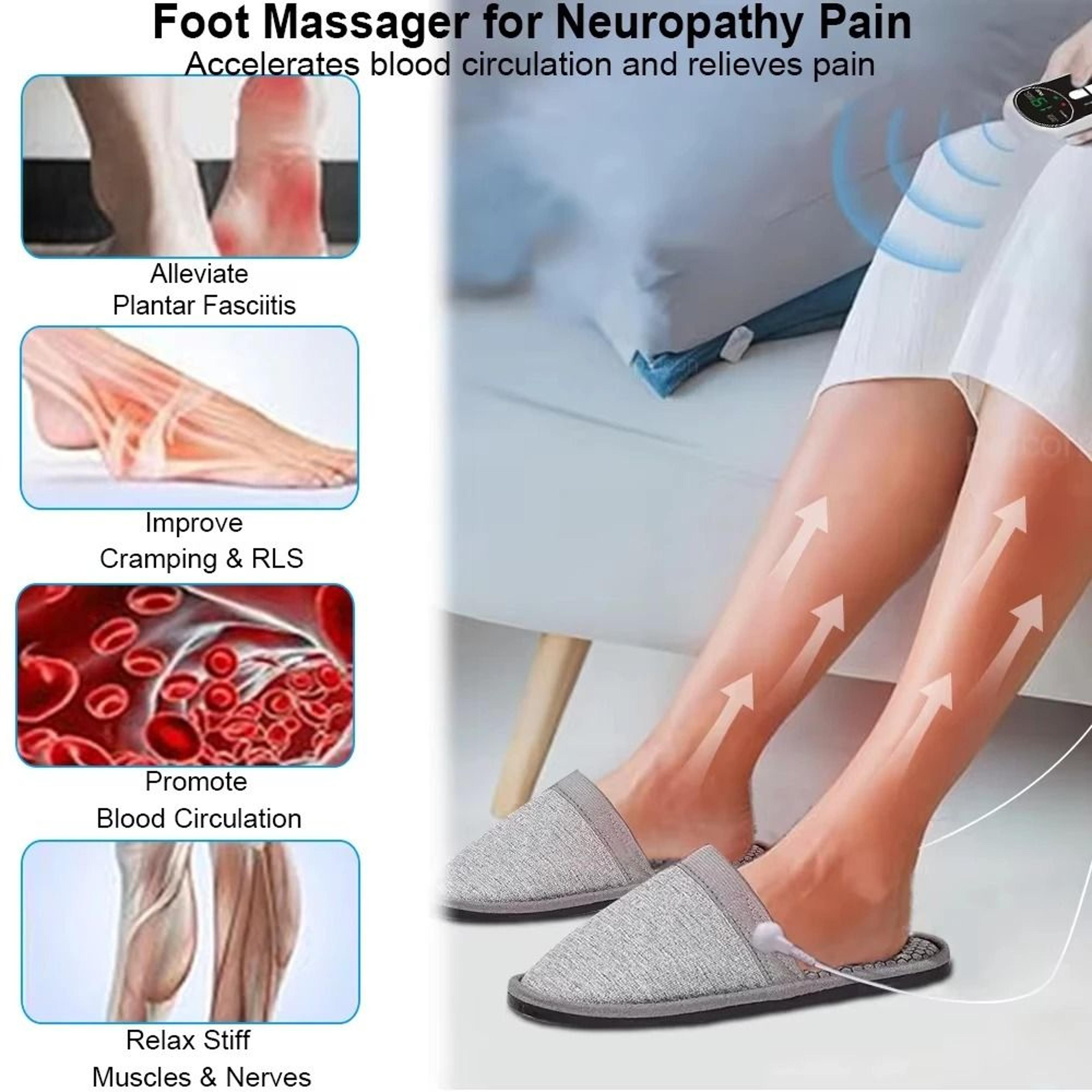 Electric EMS Foot Massager Slippers With Pulse Muscle Stimulation And Remote Control 5