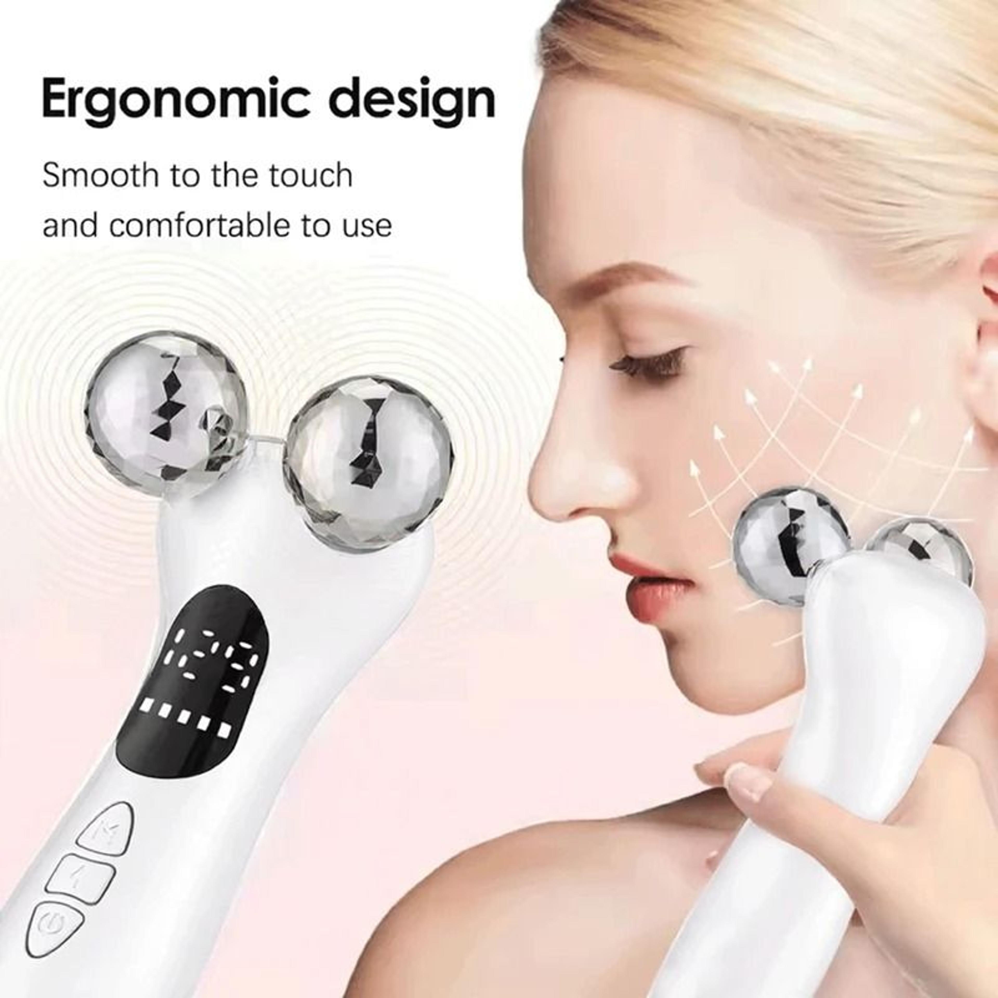 4d roller facial massager with ems face lift and skin tightening device