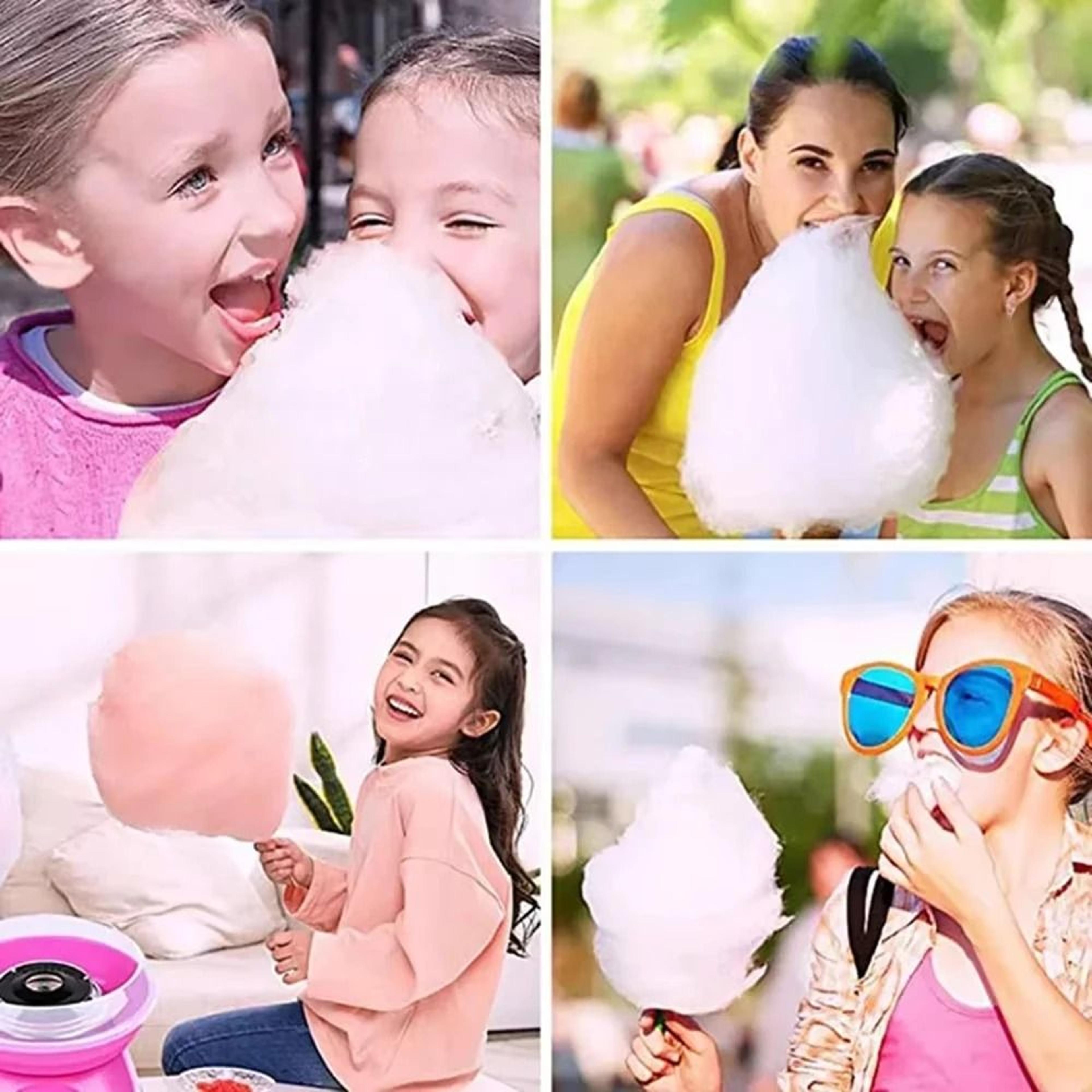 Mini Electric Cotton Candy Maker With Splash Proof Plate For Home Kids Parties 4