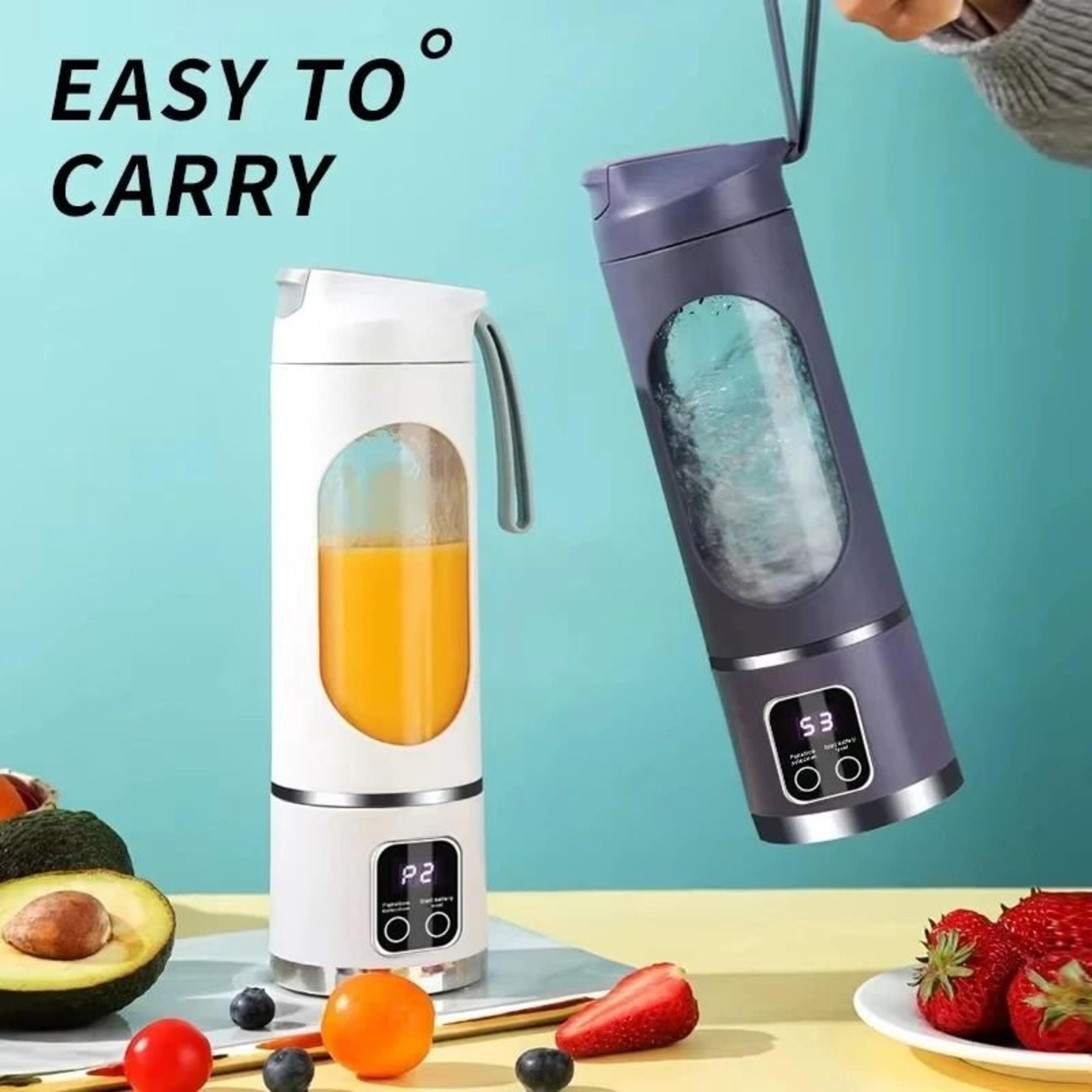Portable Fruit Juicer Blender With 12 Blades 450ml USB Rechargeable Ice Crusher 1