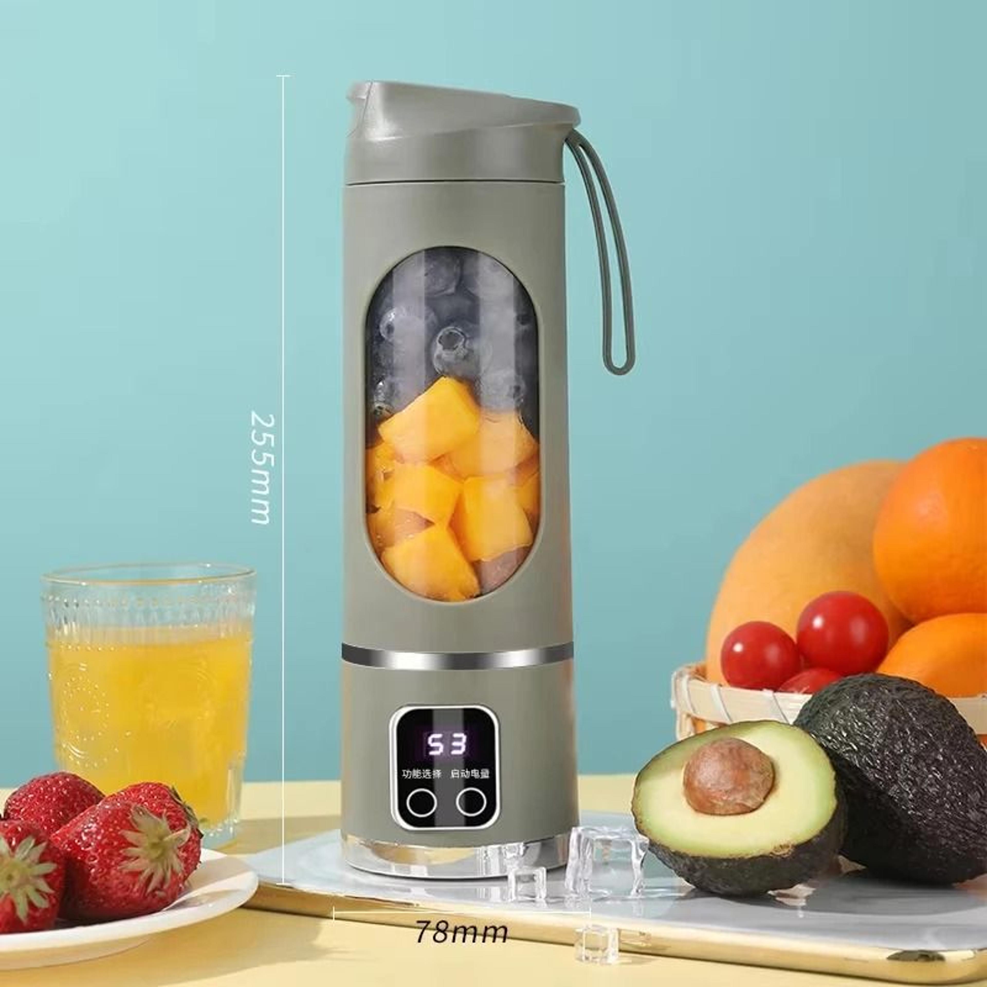 Portable Fruit Juicer Blender With 12 Blades 450ml USB Rechargeable Ice Crusher 5
