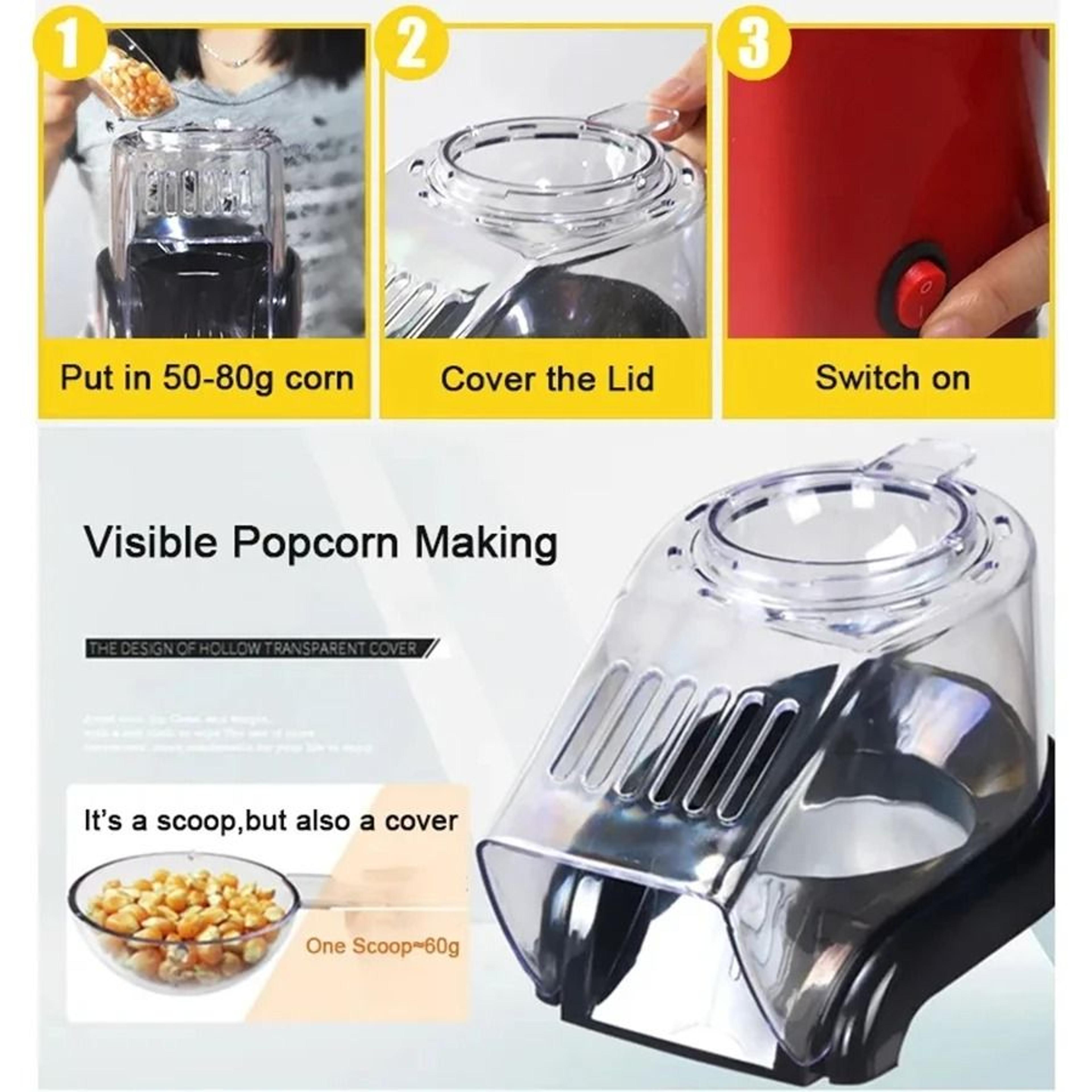 Electric Air Popcorn Maker Automatic Hot Air Popper For Home Snacks 3
