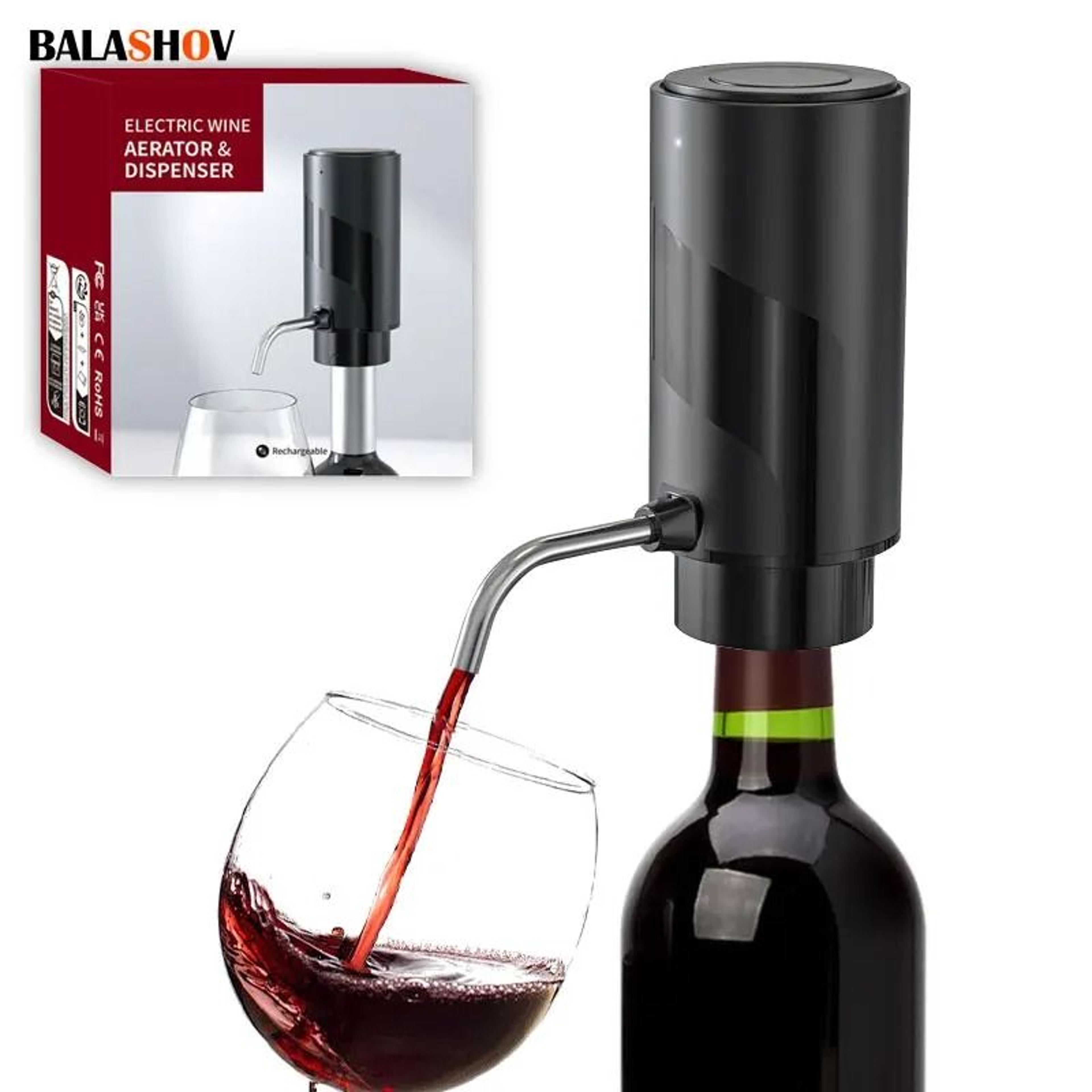 Rechargeable Electric Wine Aerator Dispenser One Touch Decanter 0