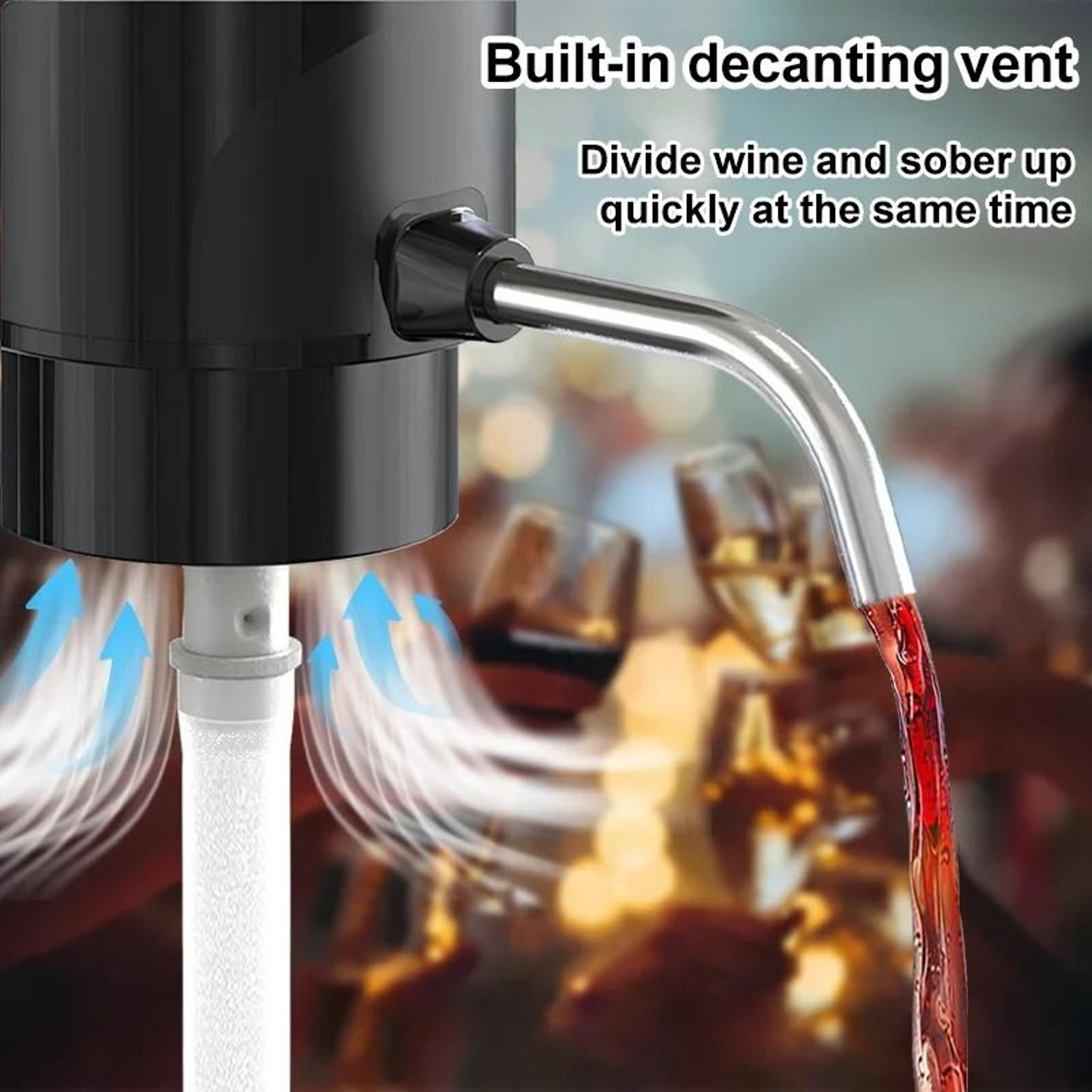 Rechargeable Electric Wine Aerator Dispenser One Touch Decanter 3