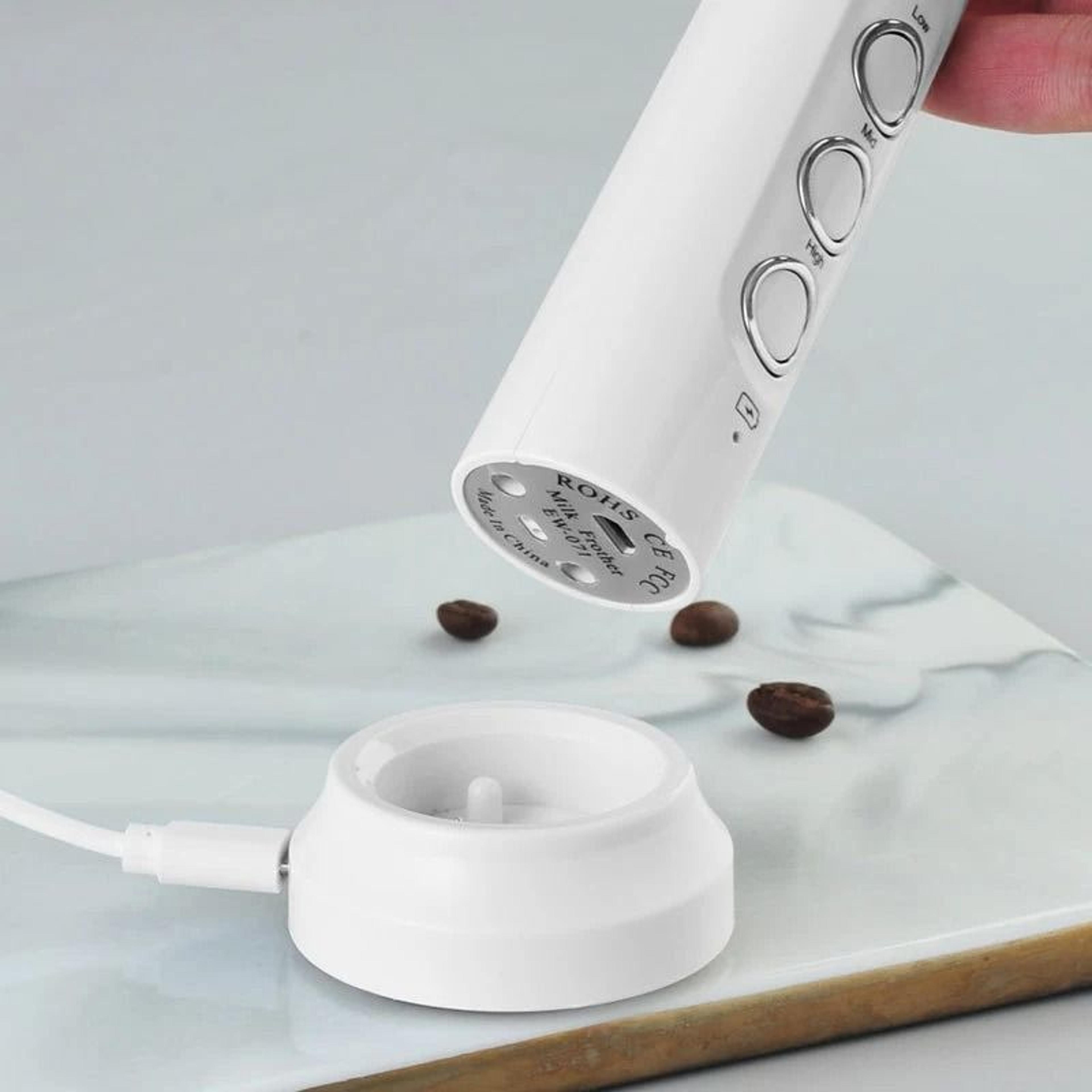 3 In 1 Rechargeable Electric Milk Frother High Speed Handheld Coffee Mixer 3