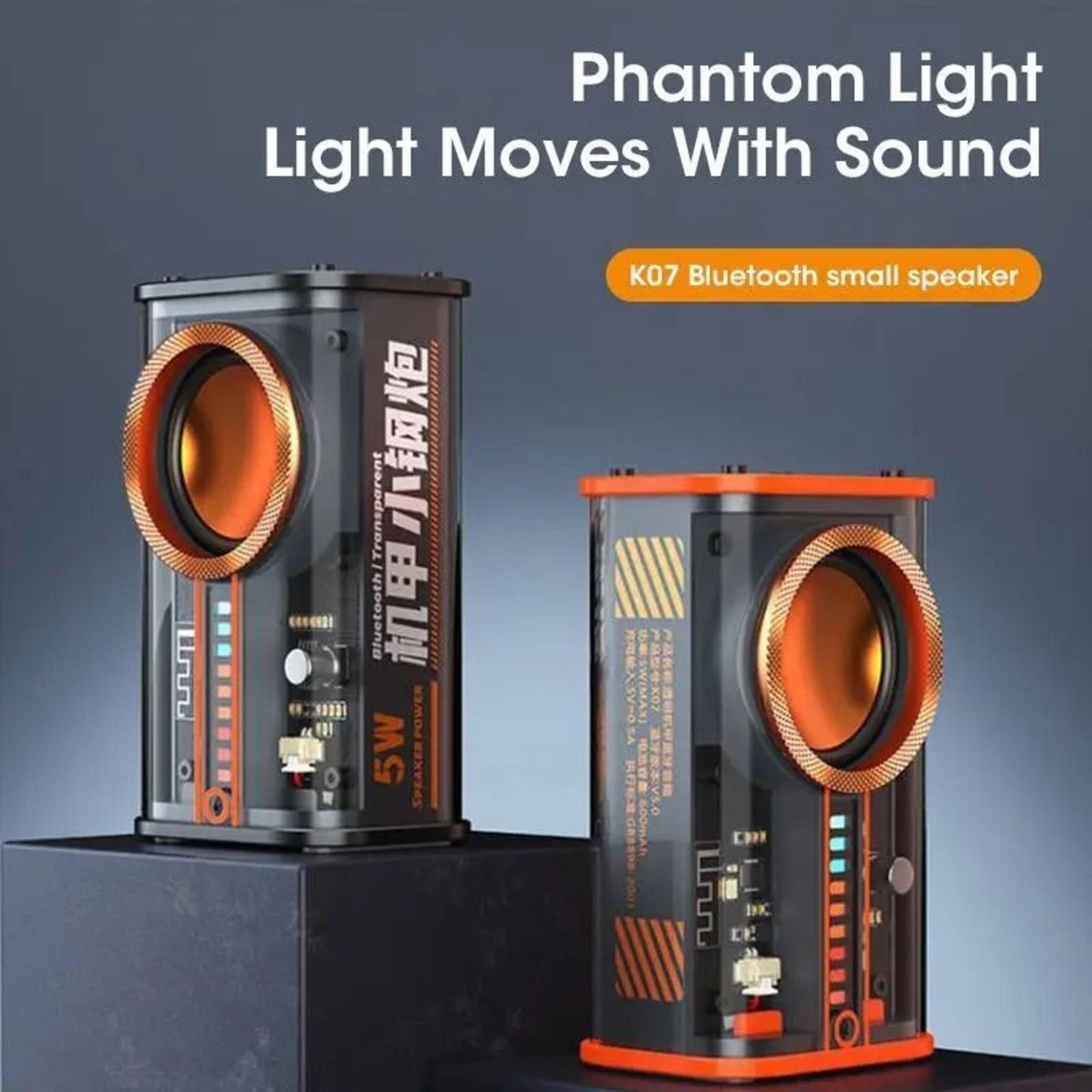 Transparent Bluetooth Speaker With RGB Lighting And TWS Stereo Sound 0
