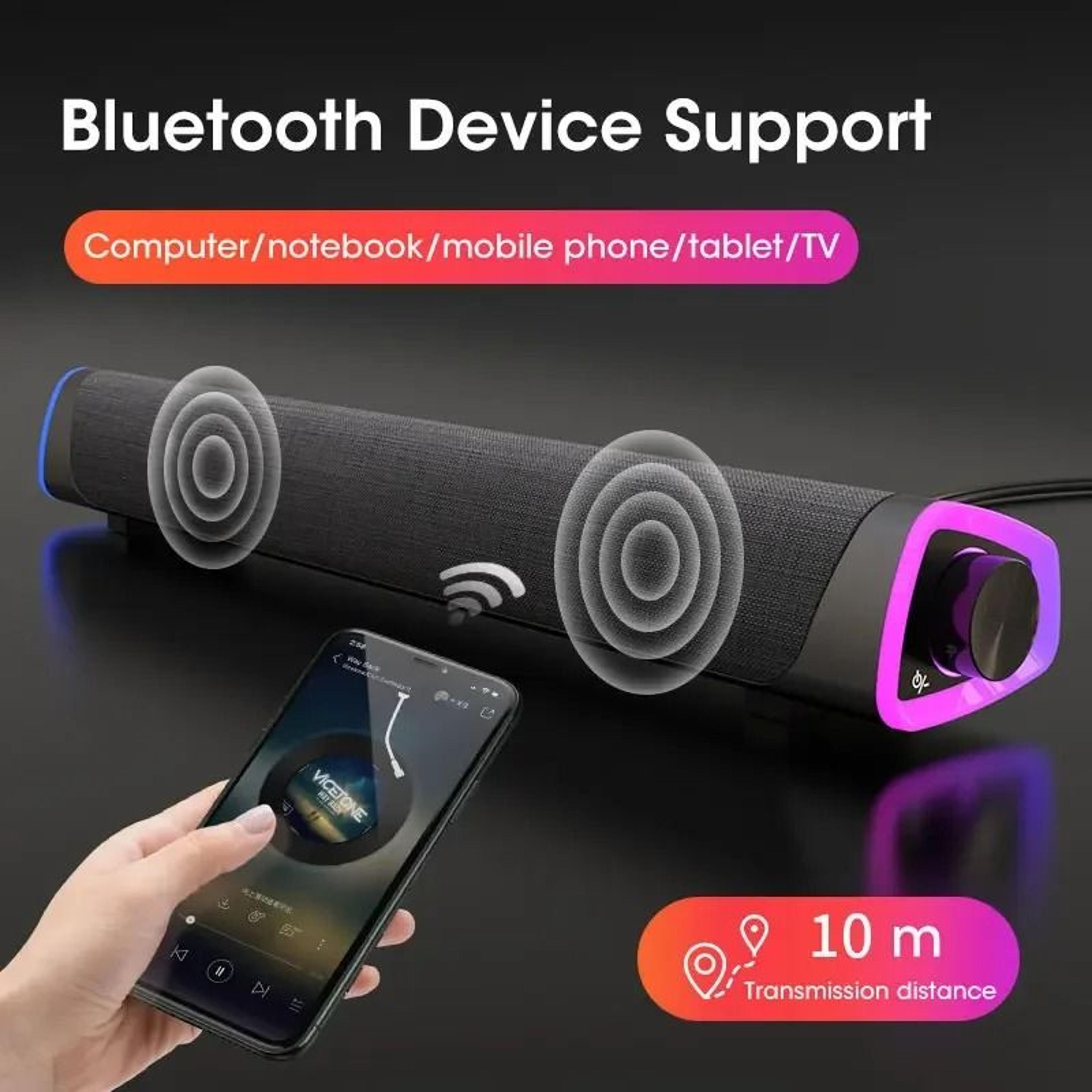 Bluetooth Computer Soundbar Speaker With Subwoofer Stereo Surround For PC TV 0