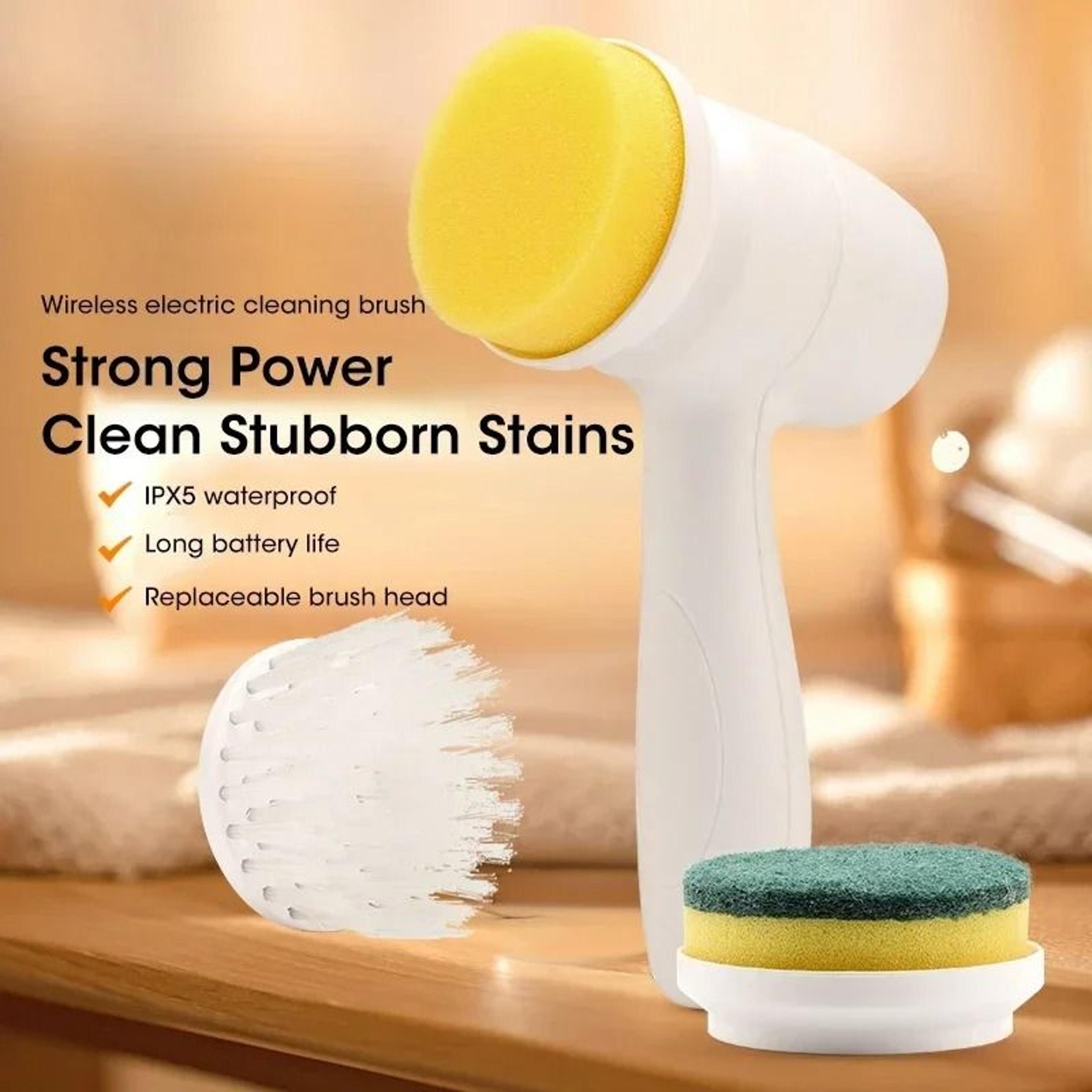 Mini Electric Cleaning Brush For Kitchen Bathroom Tiles And Dishes With USB Rechargeable Power 0