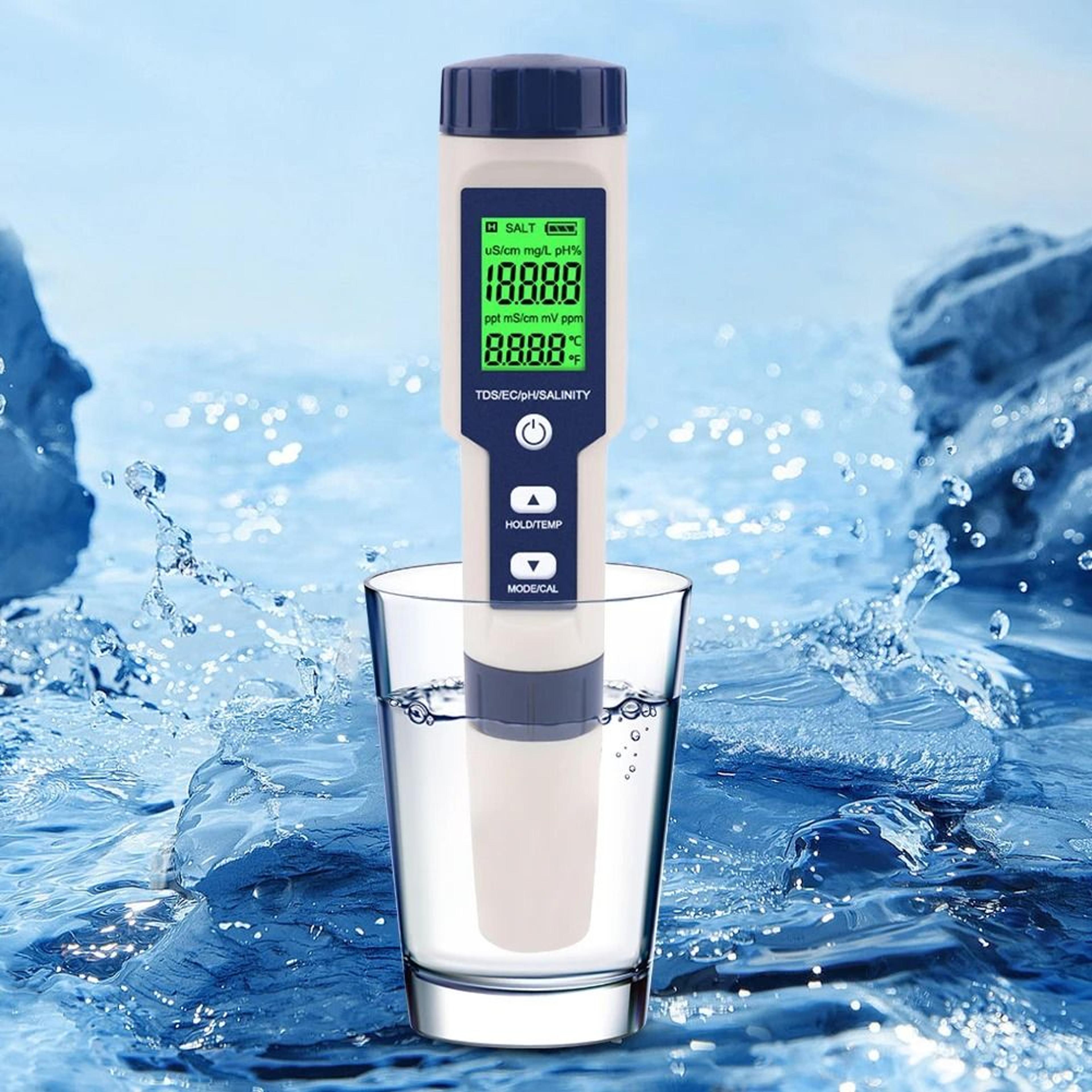 5 In 1 Digital Water Quality Tester TDS EC PH Salinity Temperature Meter 1