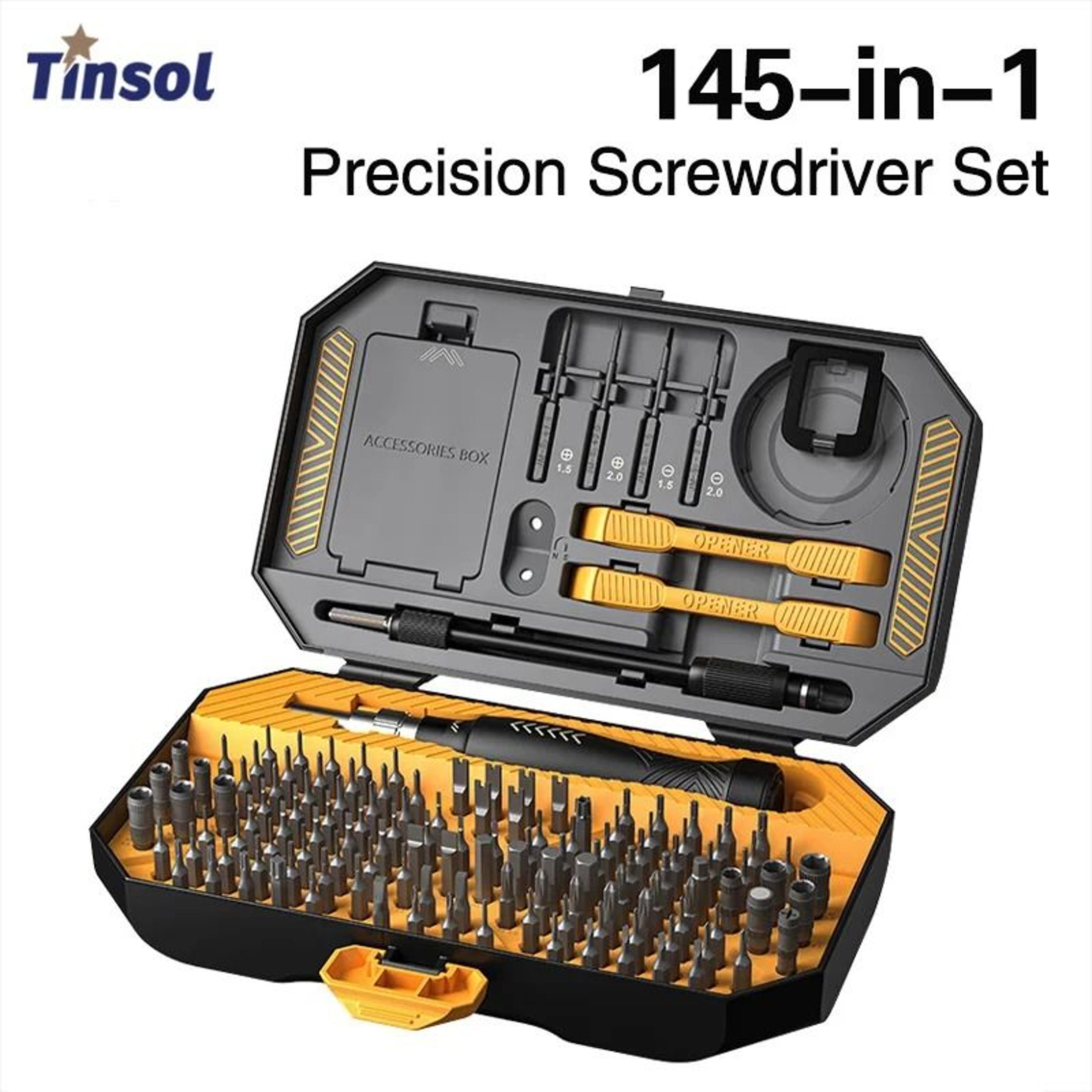 145 In 1 Precision Screwdriver Set With Magnetic Bits And ESD Safe Handle 0