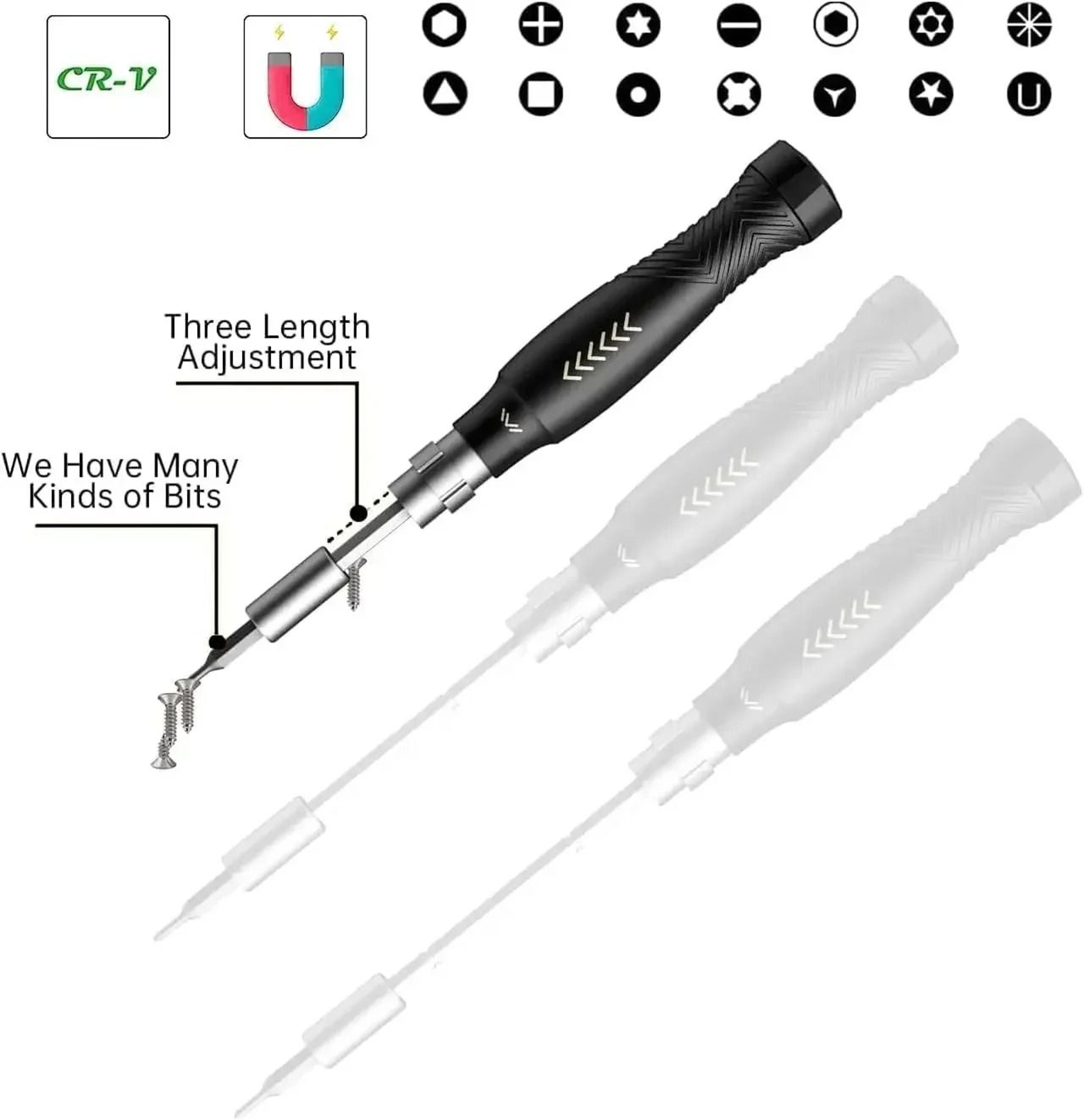 145 In 1 Precision Screwdriver Set With Magnetic Bits And ESD Safe Handle 3