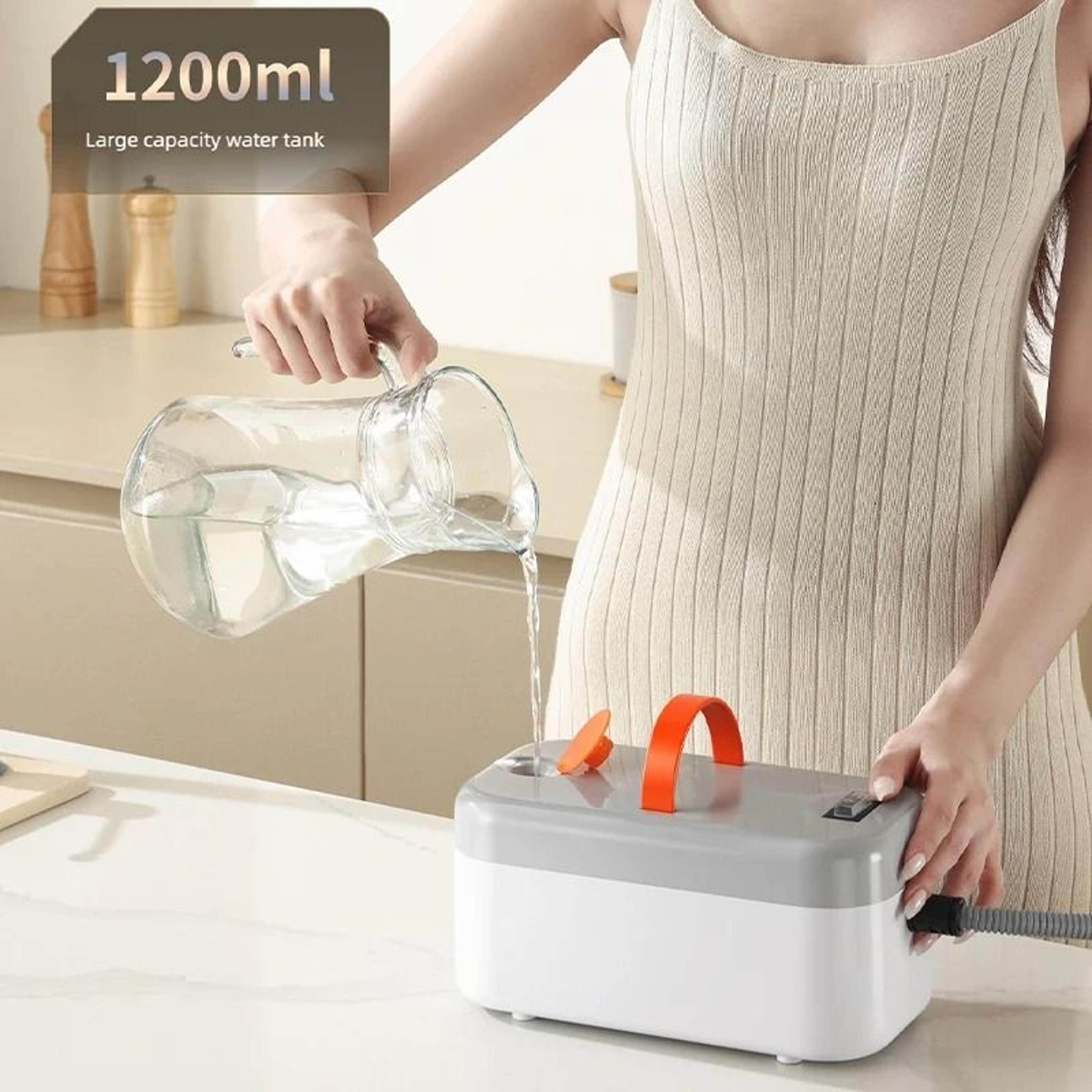 1200W High Temperature Handheld Steam Cleaner With 5 Brush Heads For Deep Home Cleaning 2