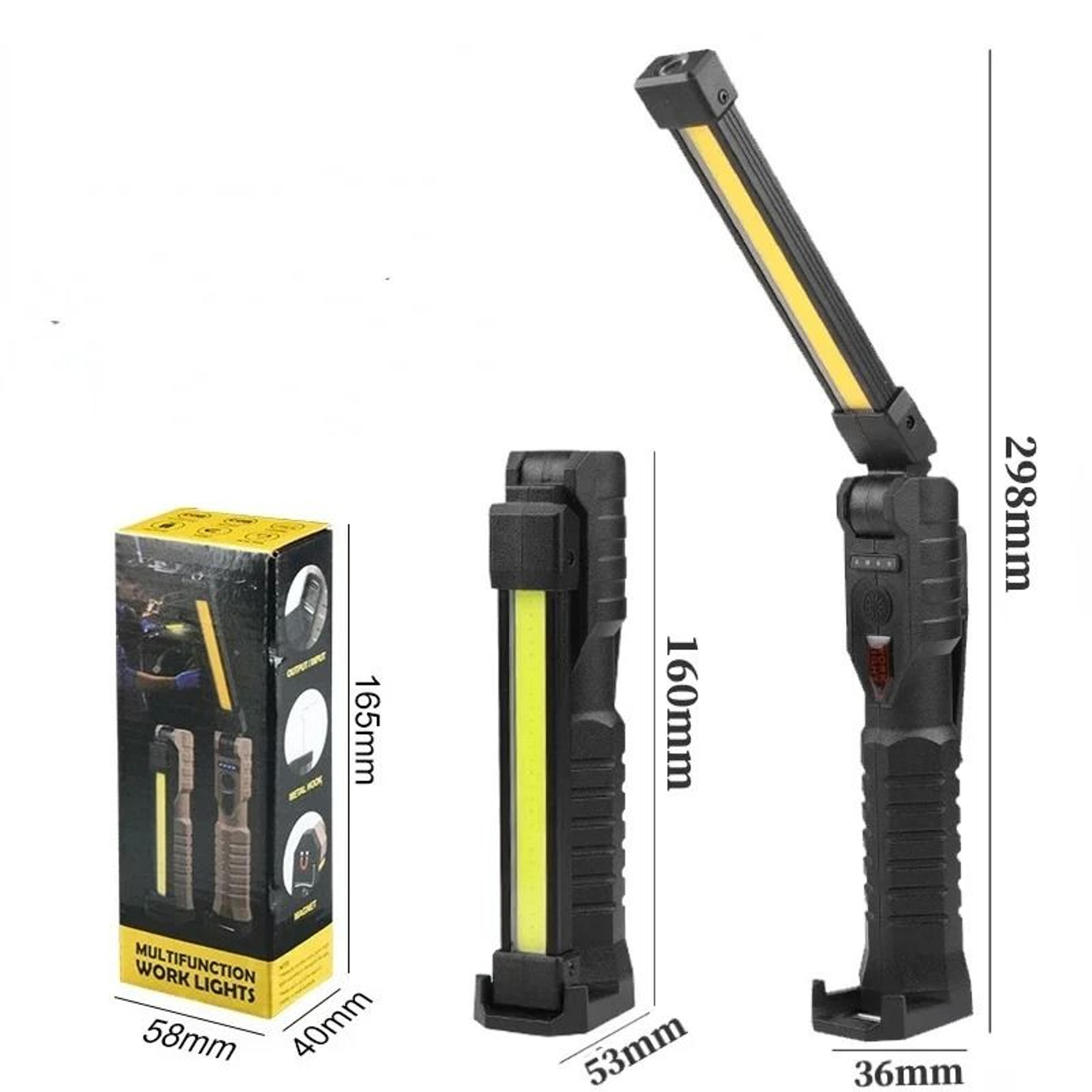 Folding COB XPE LED Work Light With Rechargeable Battery And SOS Mode 7