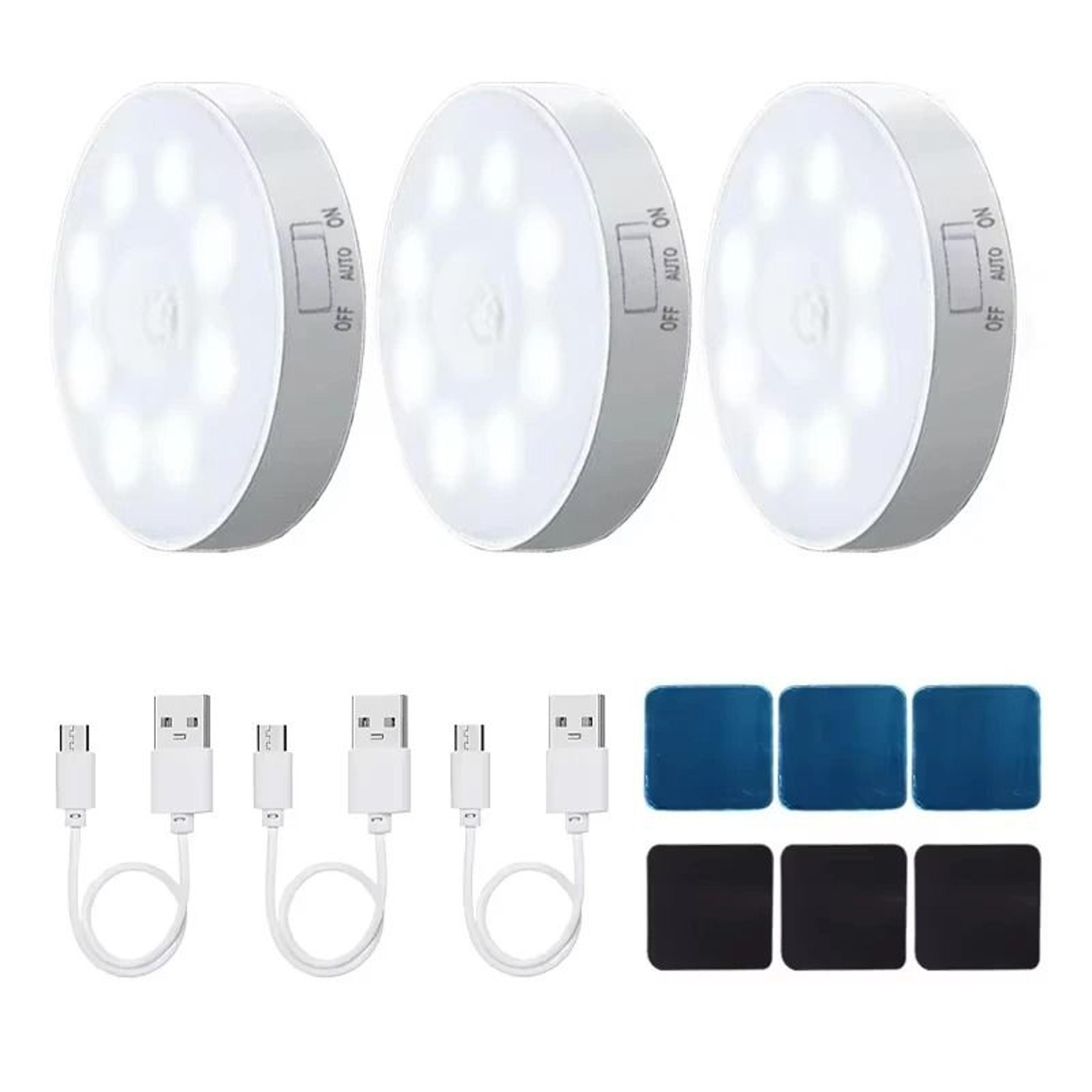 Motion Sensor LED Night Light USB Rechargeable Cabinet And Closet Lamp 14