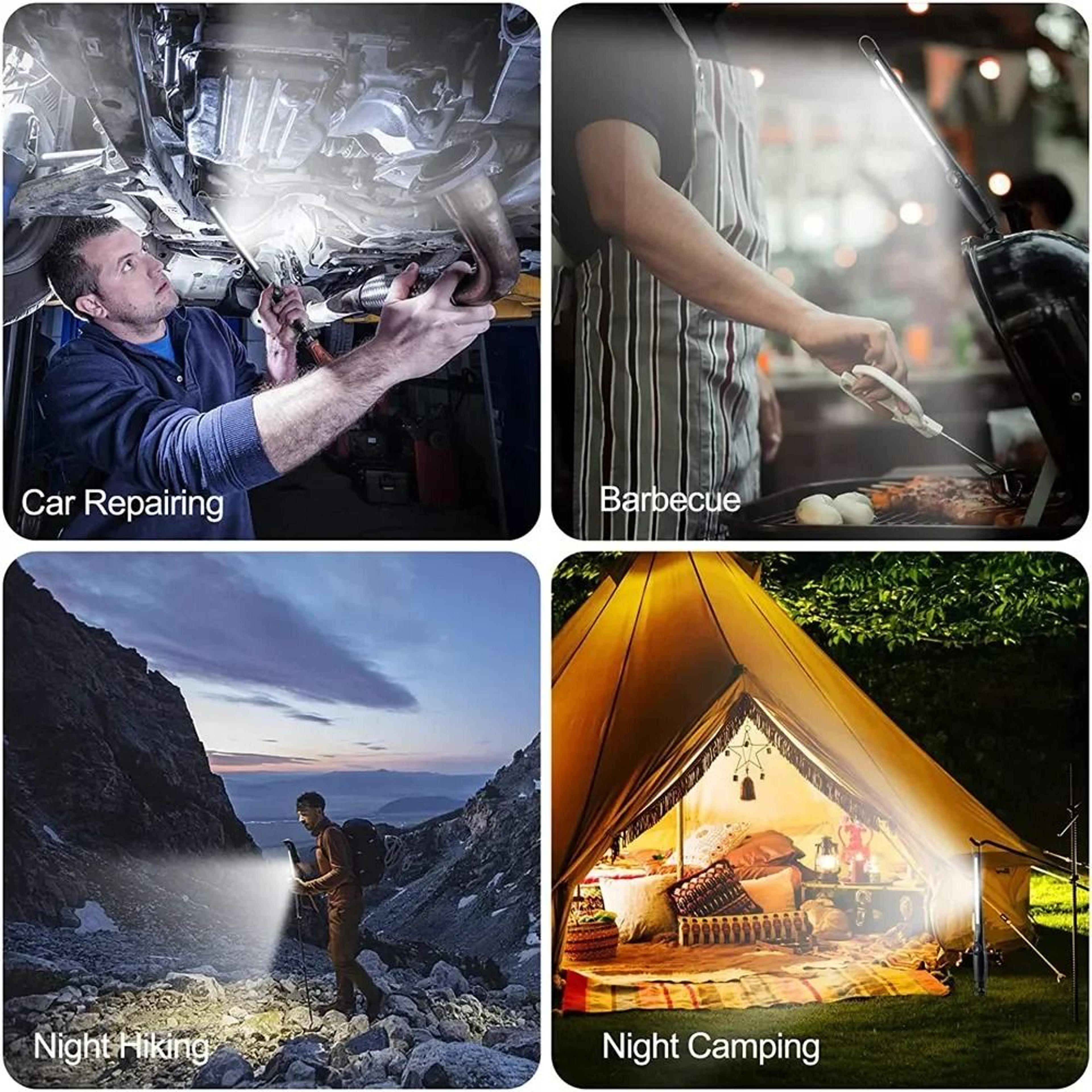 COB LED Magnetic Work Light USB Rechargeable Inspection And Camping Lamp 2